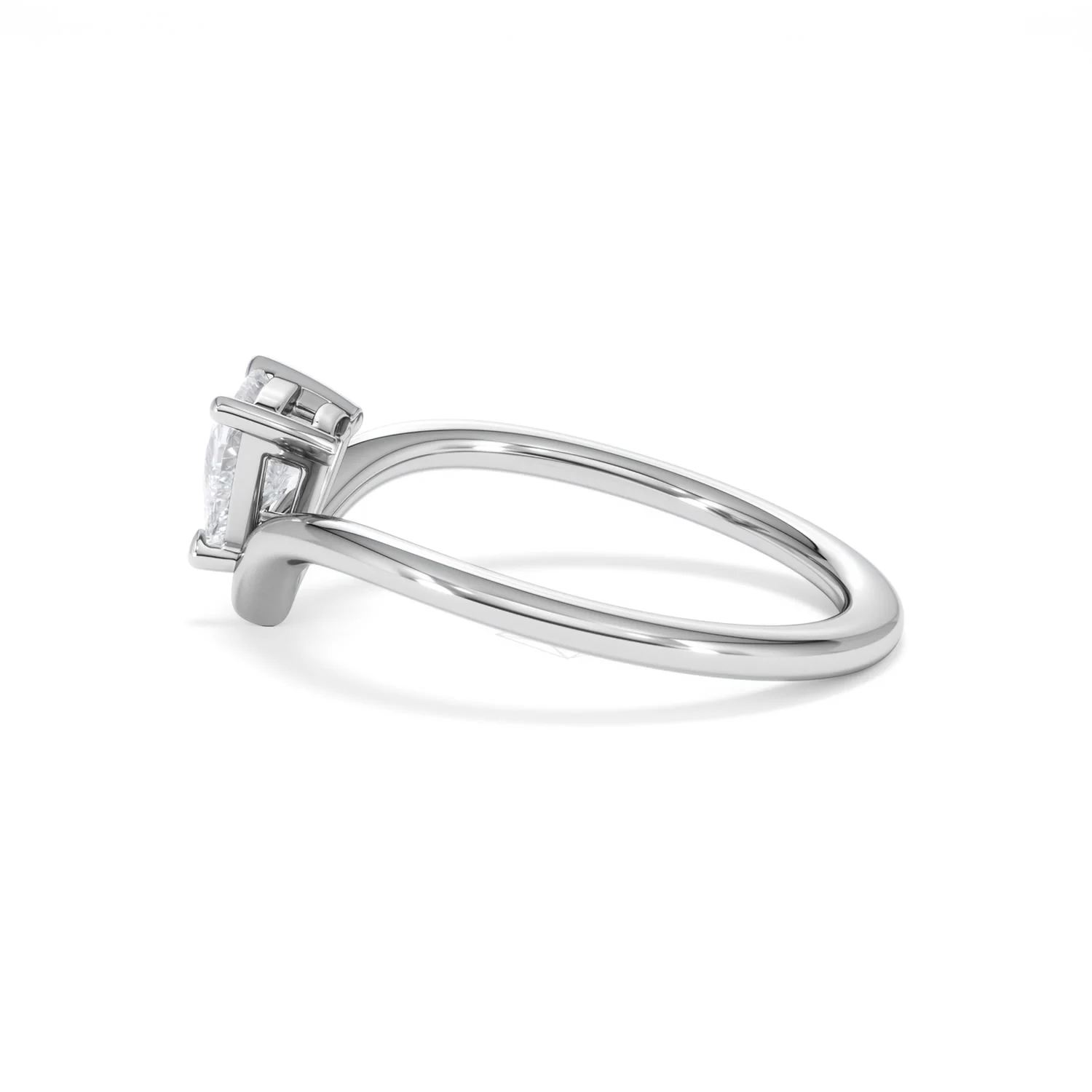 Vela 0.50ct Trillion Cut Lab Diamond Solitaire Engagement Ring in Platinum - Image 65