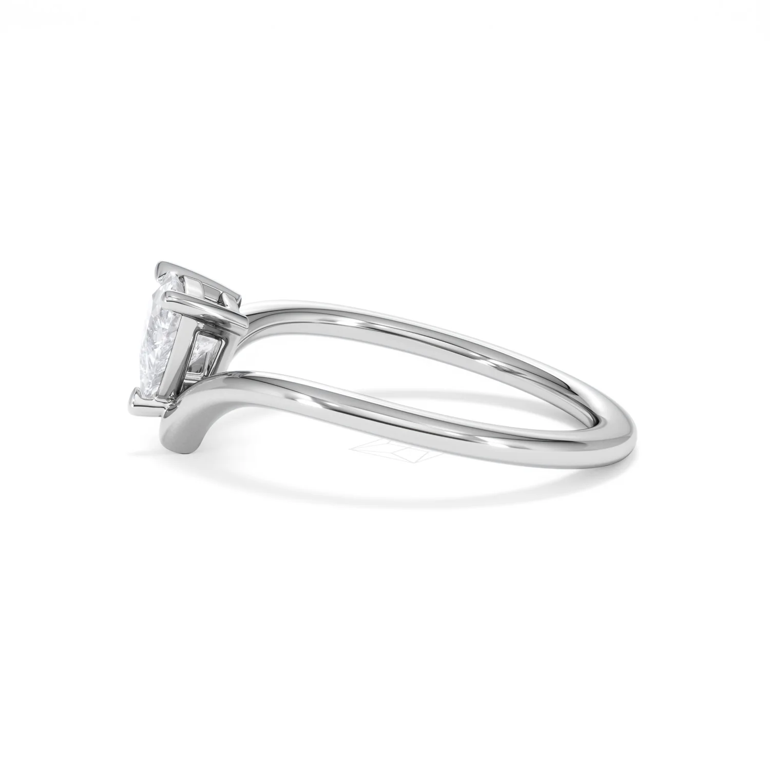 Vela 0.50ct Trillion Cut Lab Diamond Solitaire Engagement Ring in Platinum - Image 68