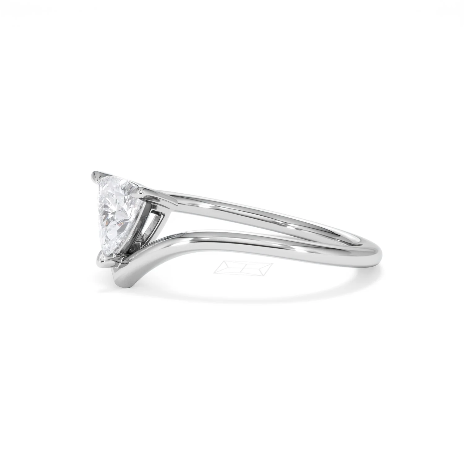 Vela 0.50ct Trillion Cut Lab Diamond Solitaire Engagement Ring in Platinum - Image 74