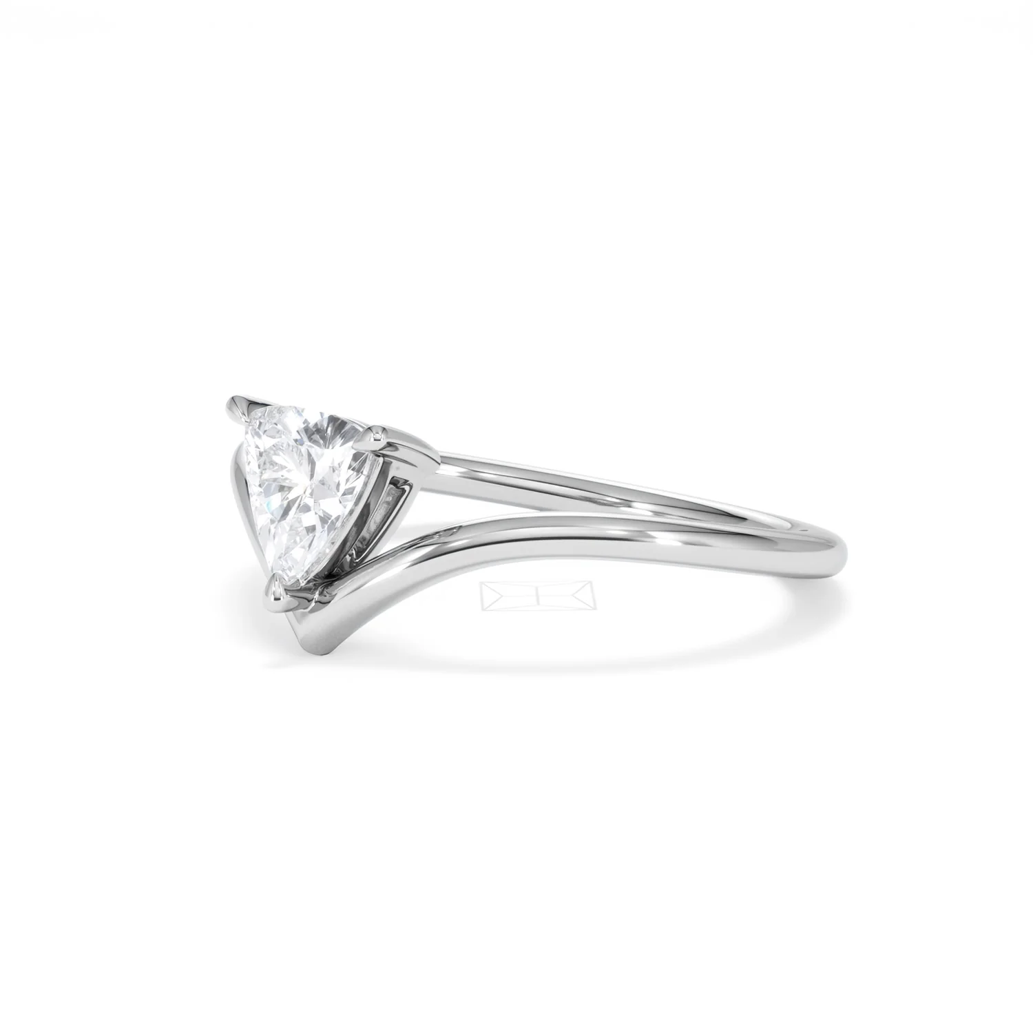 Vela 0.50ct Trillion Cut Lab Diamond Solitaire Engagement Ring in Platinum - Image 77