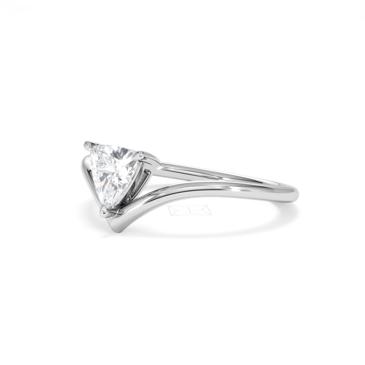 Vela 0.50ct Trillion Cut Lab Diamond Solitaire Engagement Ring in Platinum - Image 78