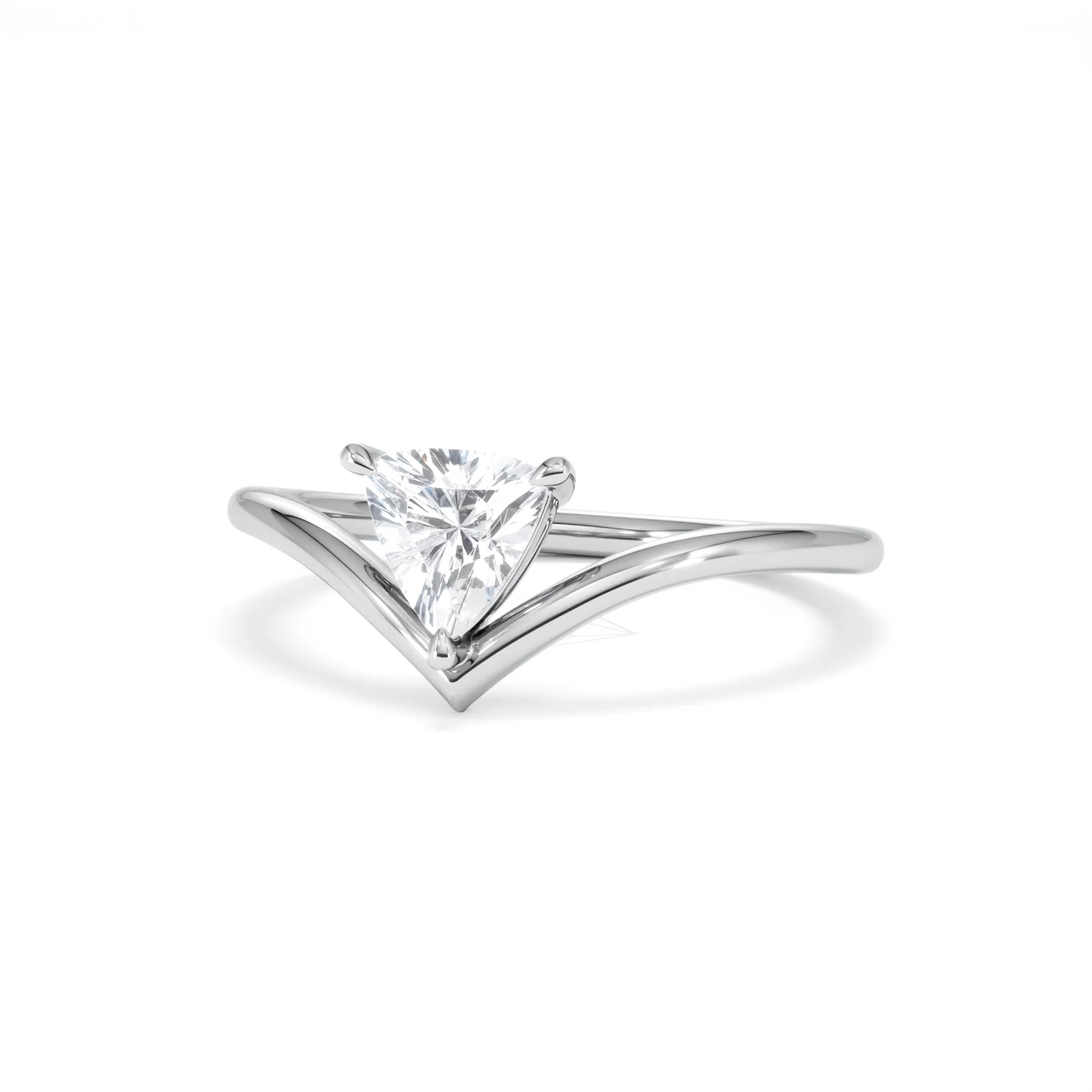 Vela 0.50ct Trillion Cut Lab Diamond Solitaire Engagement Ring in Platinum - Image 83