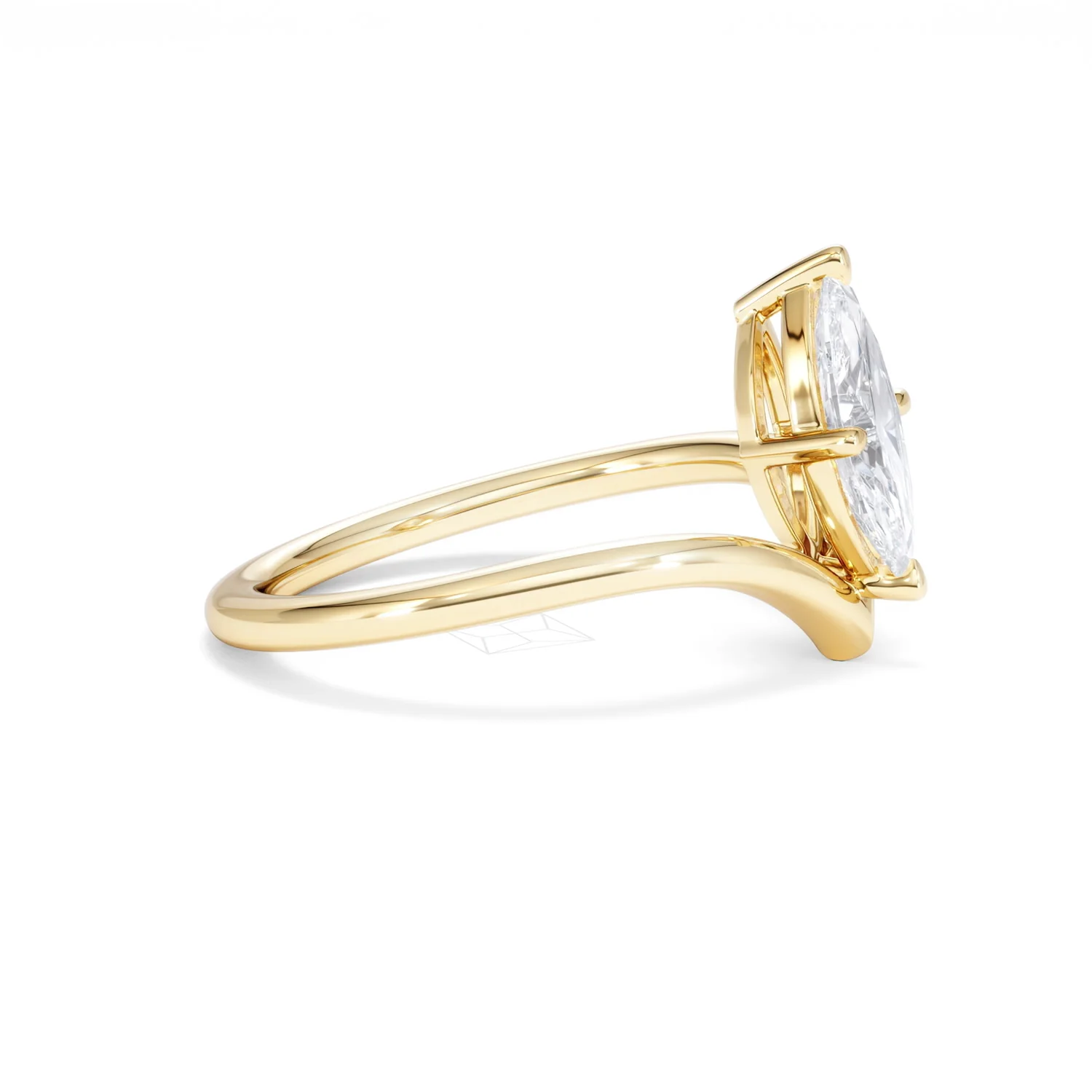 Vela 1.00ct Marquise Cut Lab Diamond Solitaire Engagement Ring in 18K Yellow Gold - Image 24