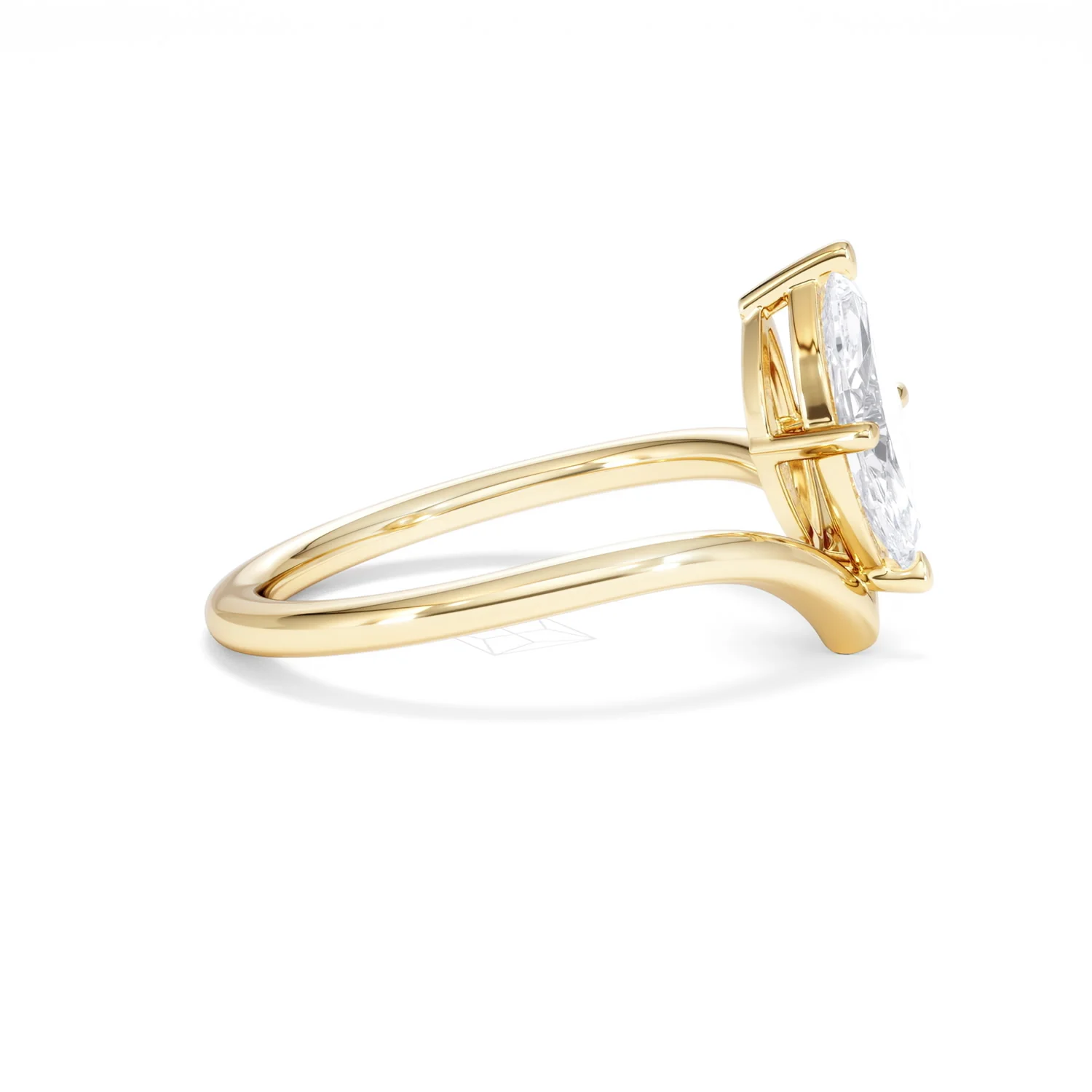 Vela 1.00ct Marquise Cut Lab Diamond Solitaire Engagement Ring in 18K Yellow Gold - Image 25
