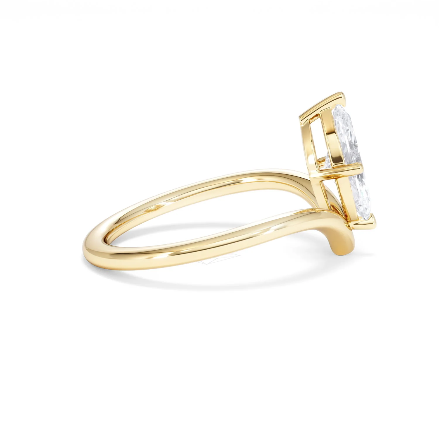 Vela 1.00ct Marquise Cut Lab Diamond Solitaire Engagement Ring in 18K Yellow Gold - Image 28