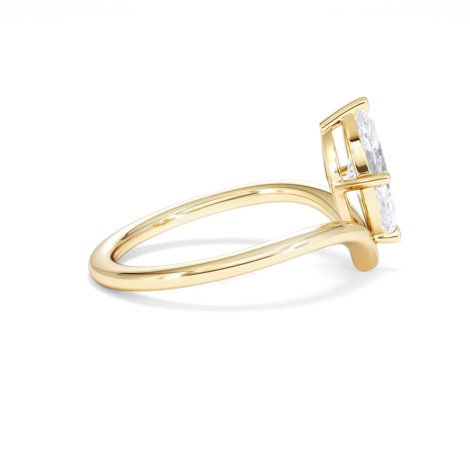 Vela 1.00ct Marquise Cut Lab Diamond Solitaire Engagement Ring in 18K Yellow Gold - Image 29