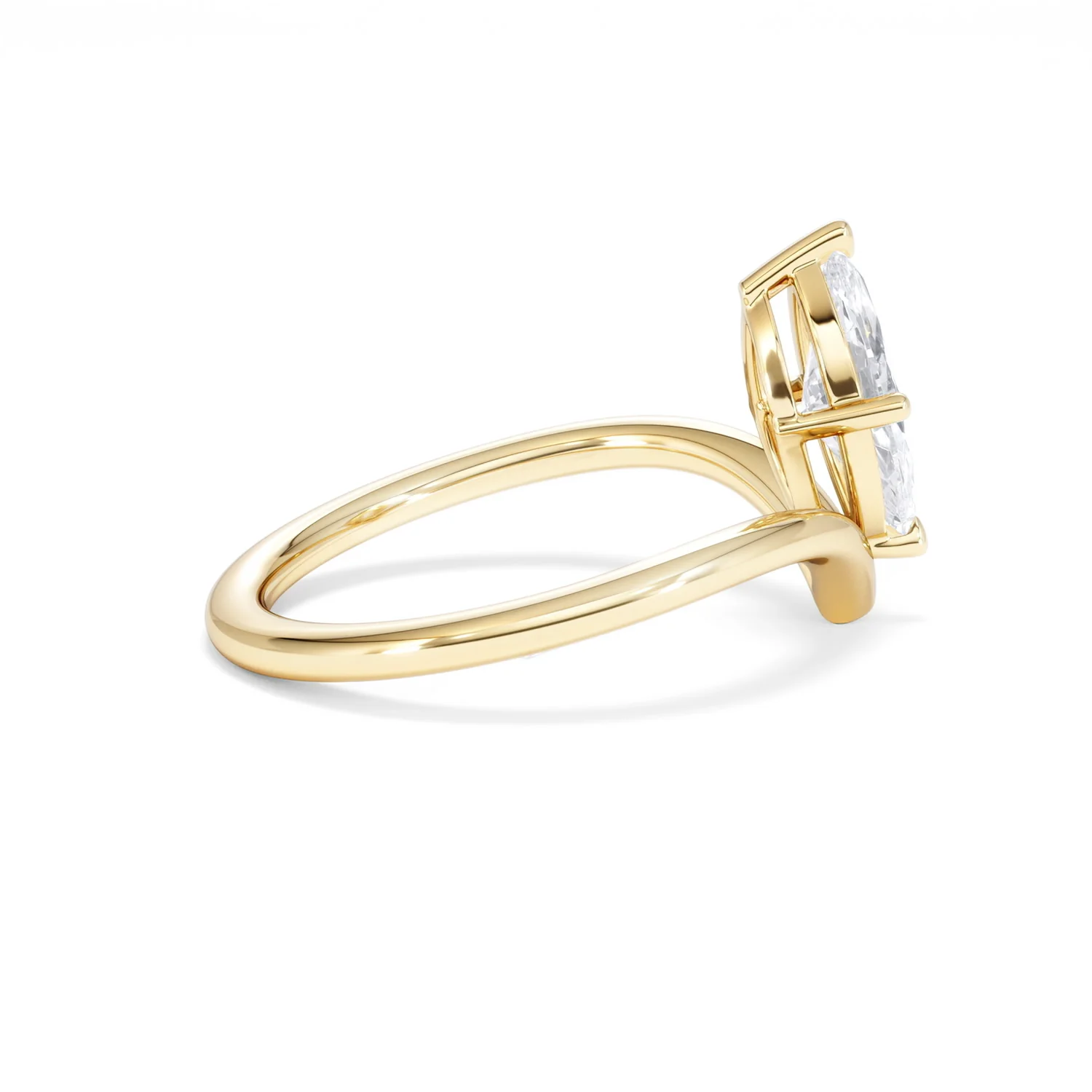 Vela 1.00ct Marquise Cut Lab Diamond Solitaire Engagement Ring in 18K Yellow Gold - Image 30