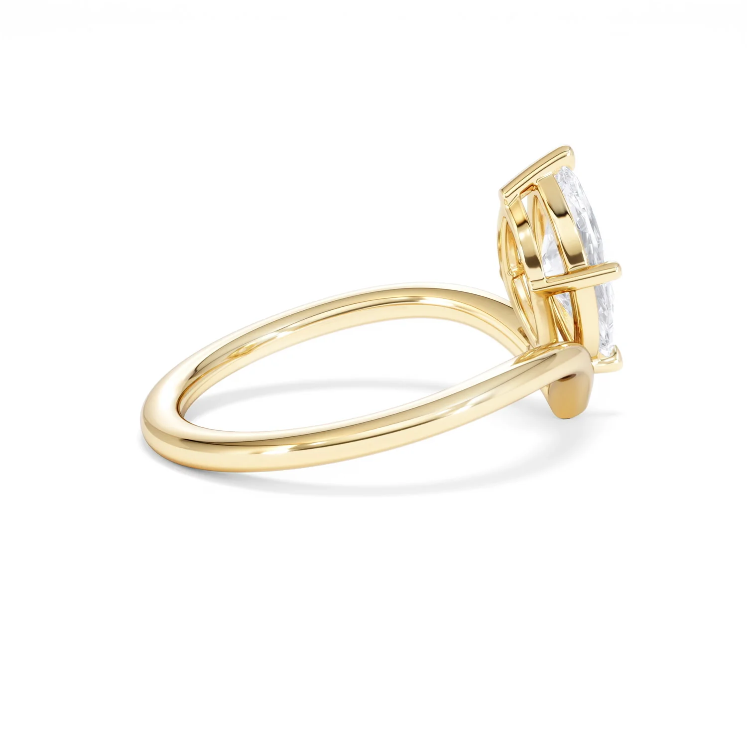 Vela 1.00ct Marquise Cut Lab Diamond Solitaire Engagement Ring in 18K Yellow Gold - Image 32