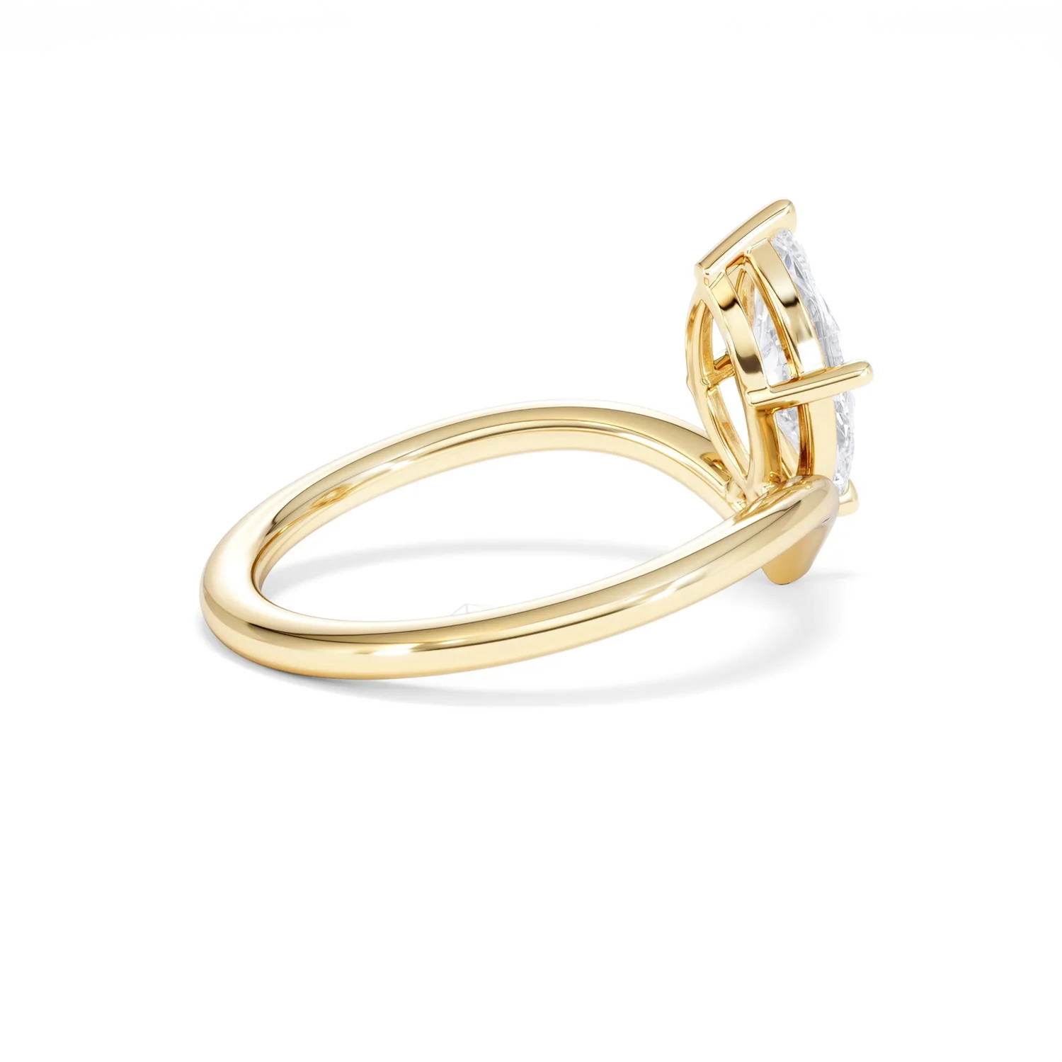 Vela 1.00ct Marquise Cut Lab Diamond Solitaire Engagement Ring in 18K Yellow Gold - Image 34