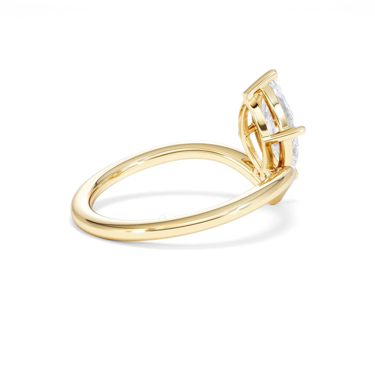 Vela 1.00ct Marquise Cut Lab Diamond Solitaire Engagement Ring in 18K Yellow Gold - Image 35