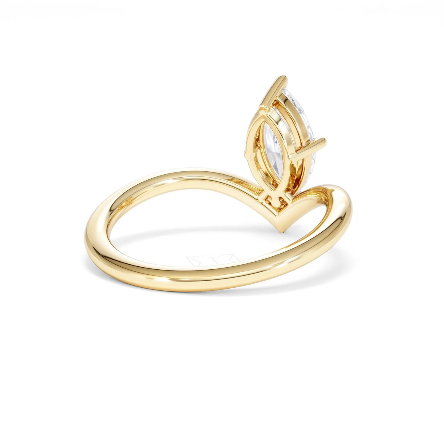Vela 1.00ct Marquise Cut Lab Diamond Solitaire Engagement Ring in 18K Yellow Gold - Image 41