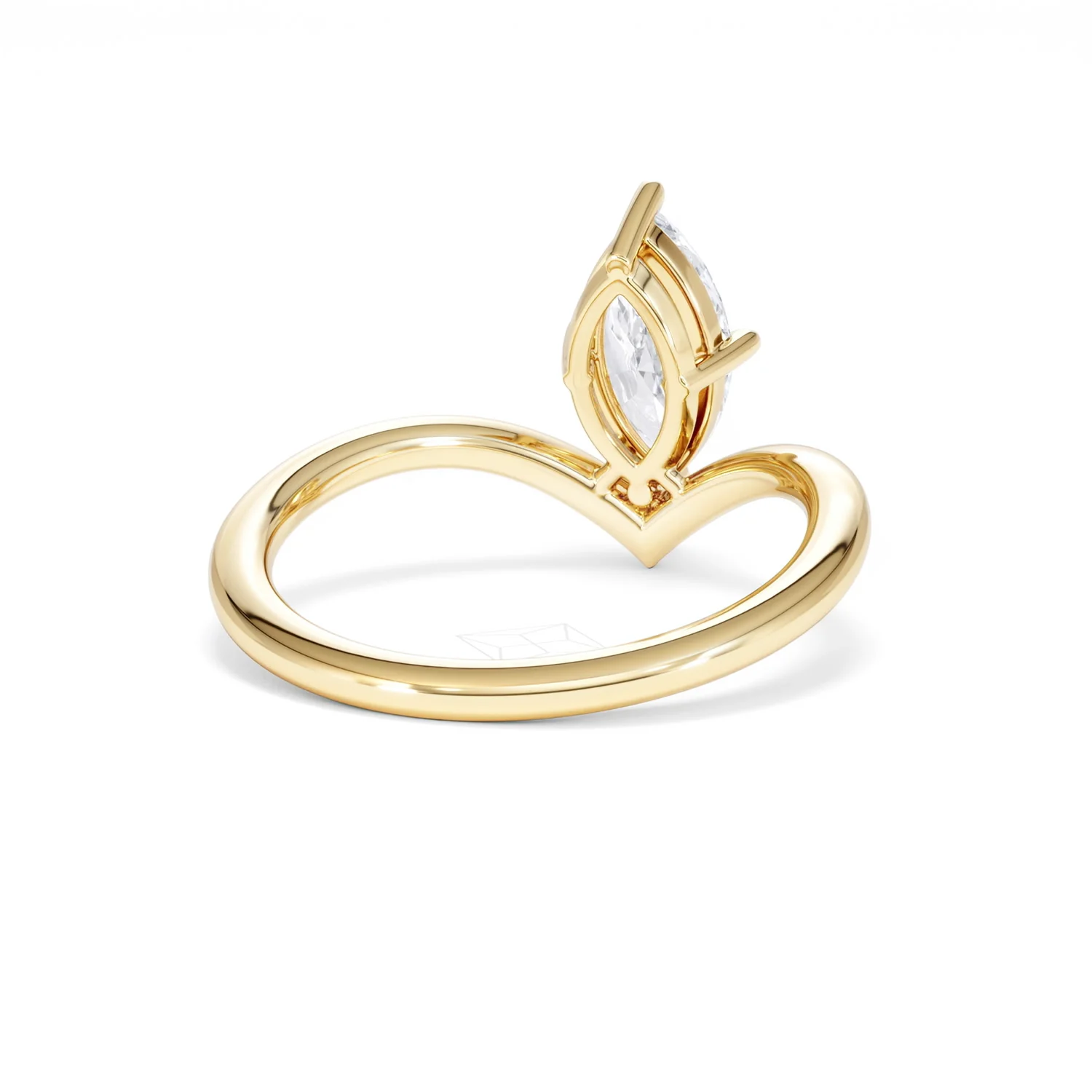 Vela 1.00ct Marquise Cut Lab Diamond Solitaire Engagement Ring in 18K Yellow Gold - Image 43