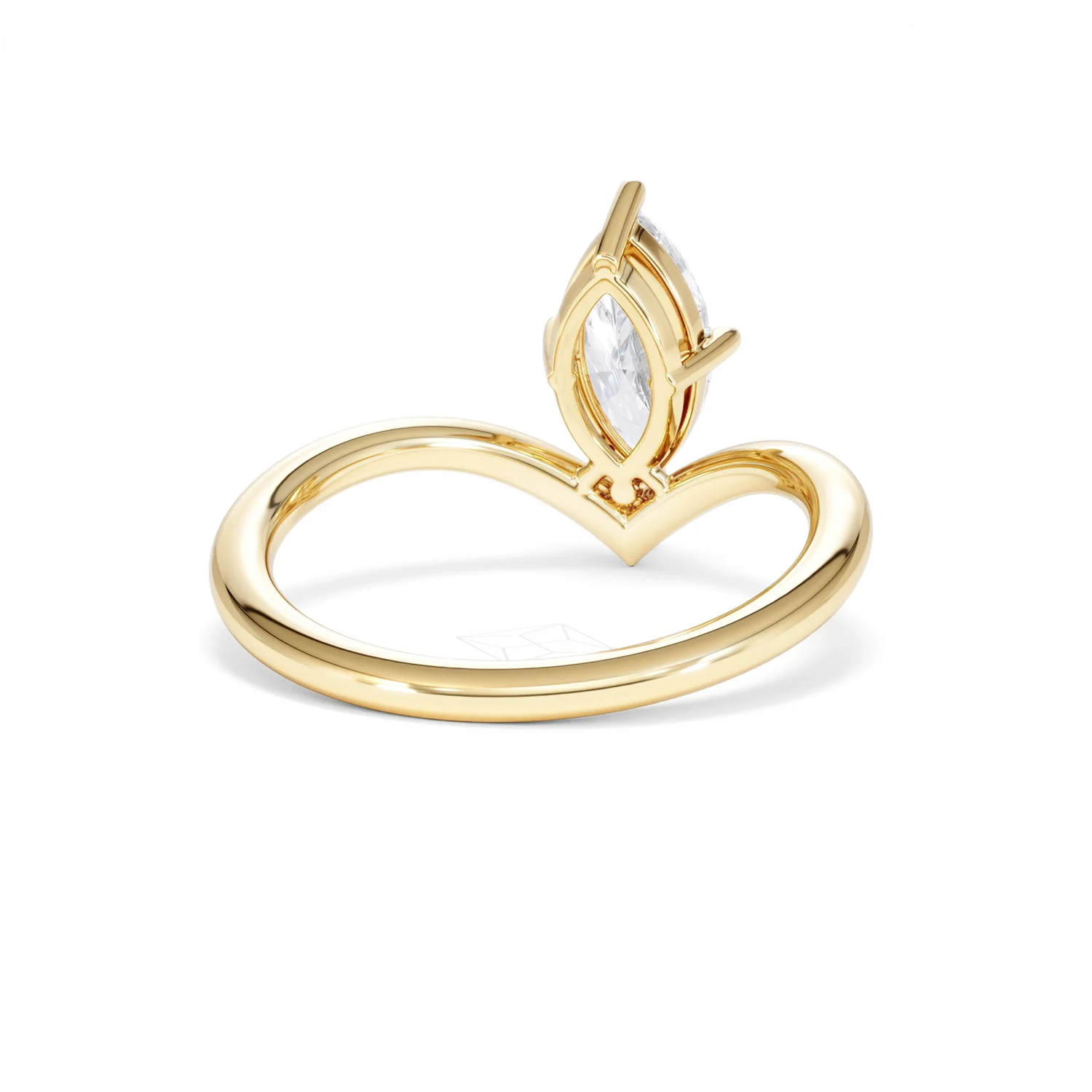 Vela 1.00ct Marquise Cut Lab Diamond Solitaire Engagement Ring in 18K Yellow Gold - Image 44
