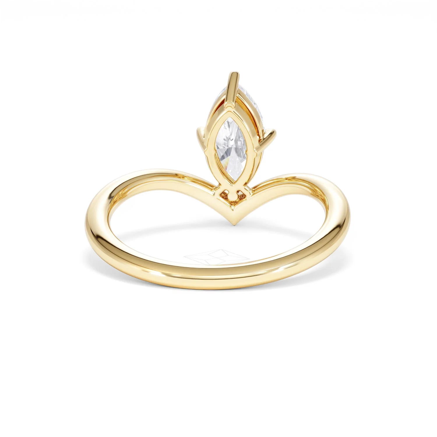 Vela 1.00ct Marquise Cut Lab Diamond Solitaire Engagement Ring in 18K Yellow Gold - Image 46