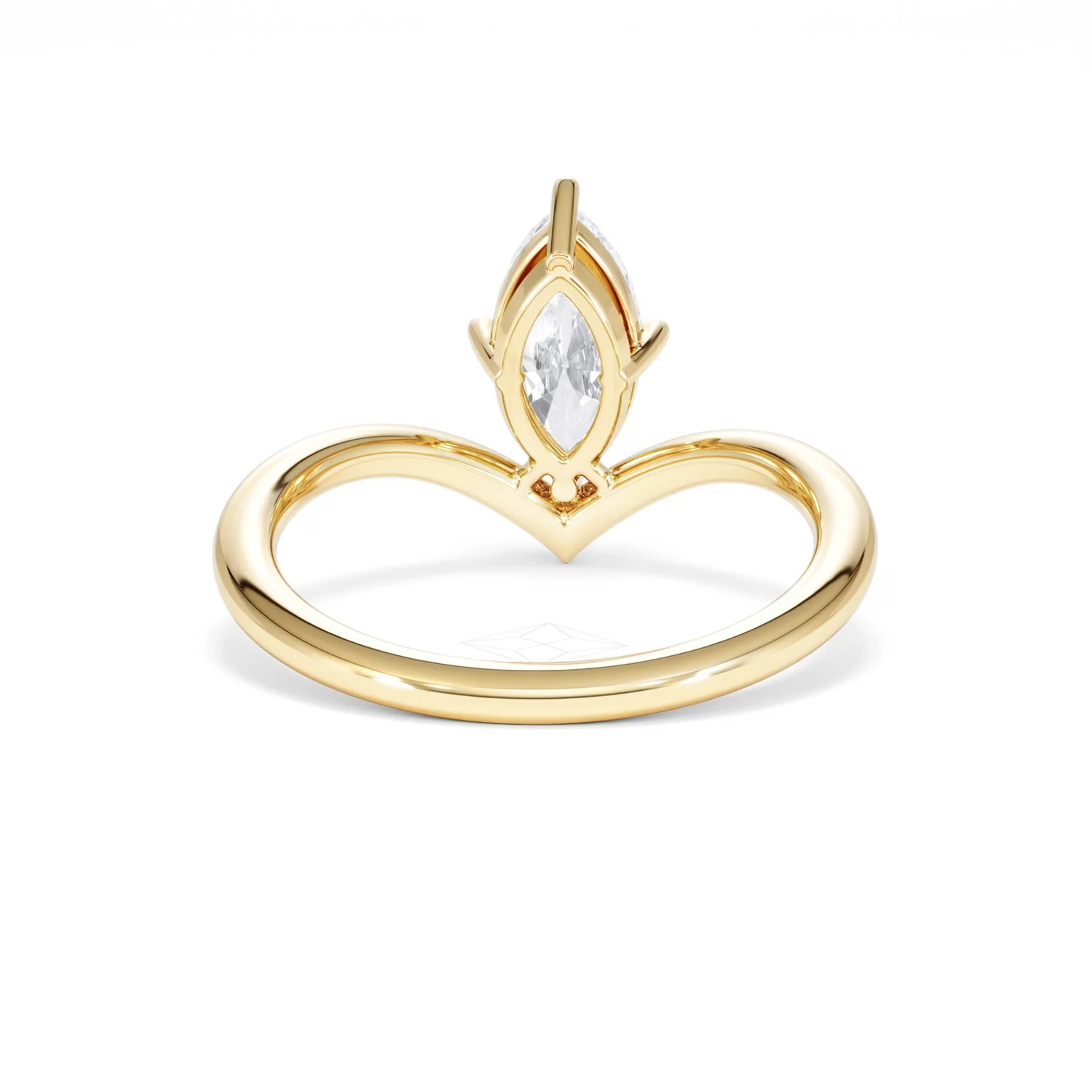 Vela 1.00ct Marquise Cut Lab Diamond Solitaire Engagement Ring in 18K Yellow Gold - Image 47