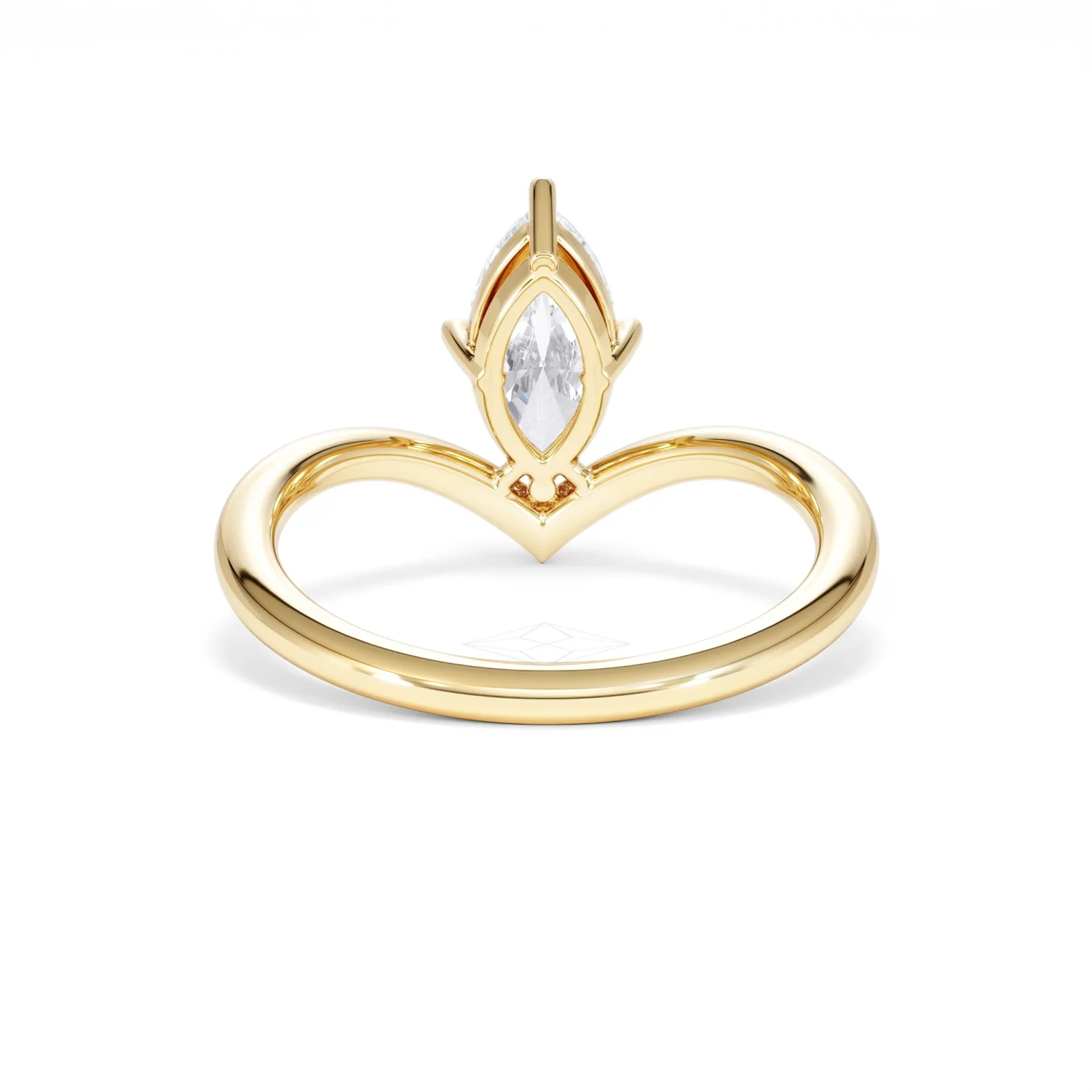Vela 1.00ct Marquise Cut Lab Diamond Solitaire Engagement Ring in 18K Yellow Gold - Image 48