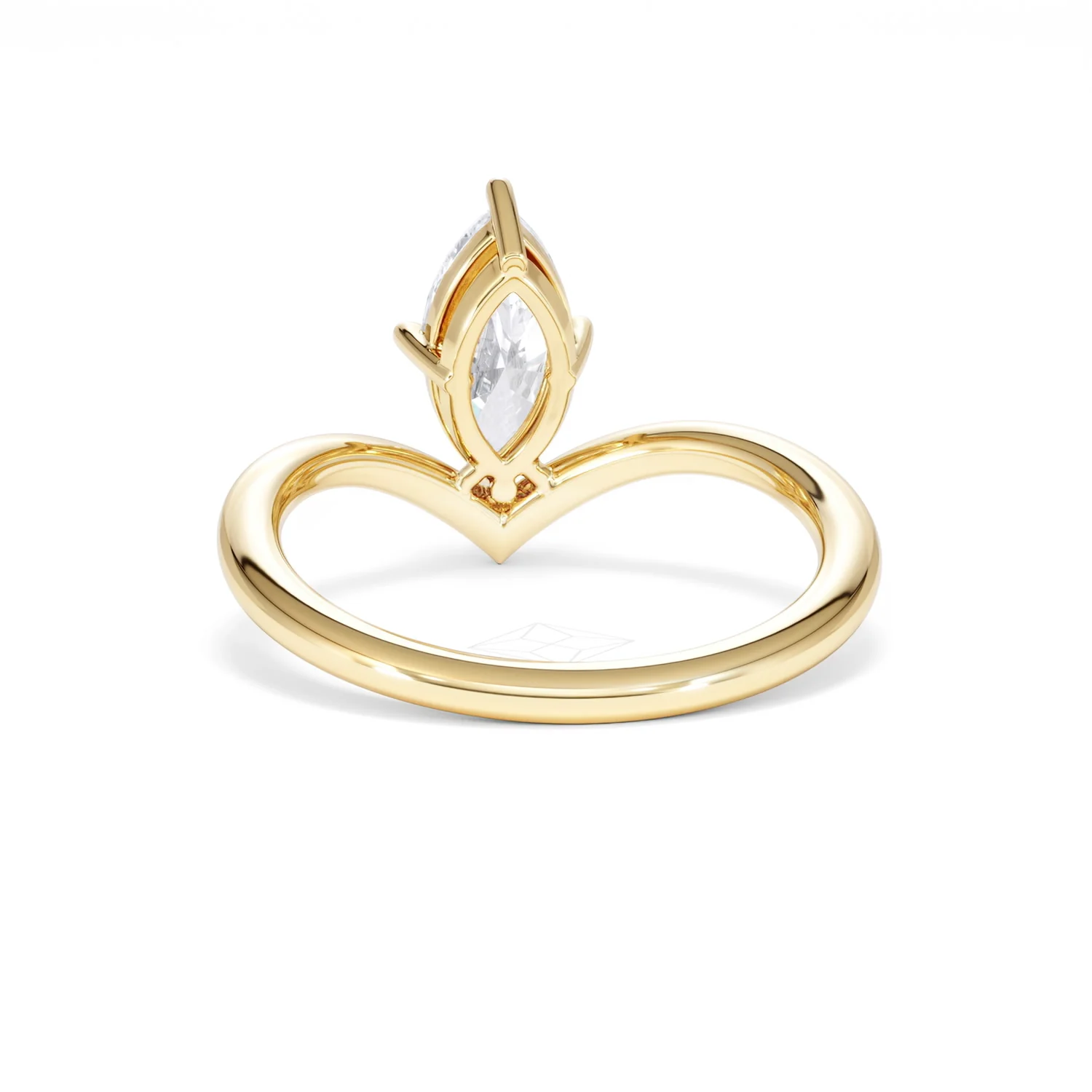 Vela 1.00ct Marquise Cut Lab Diamond Solitaire Engagement Ring in 18K Yellow Gold - Image 50