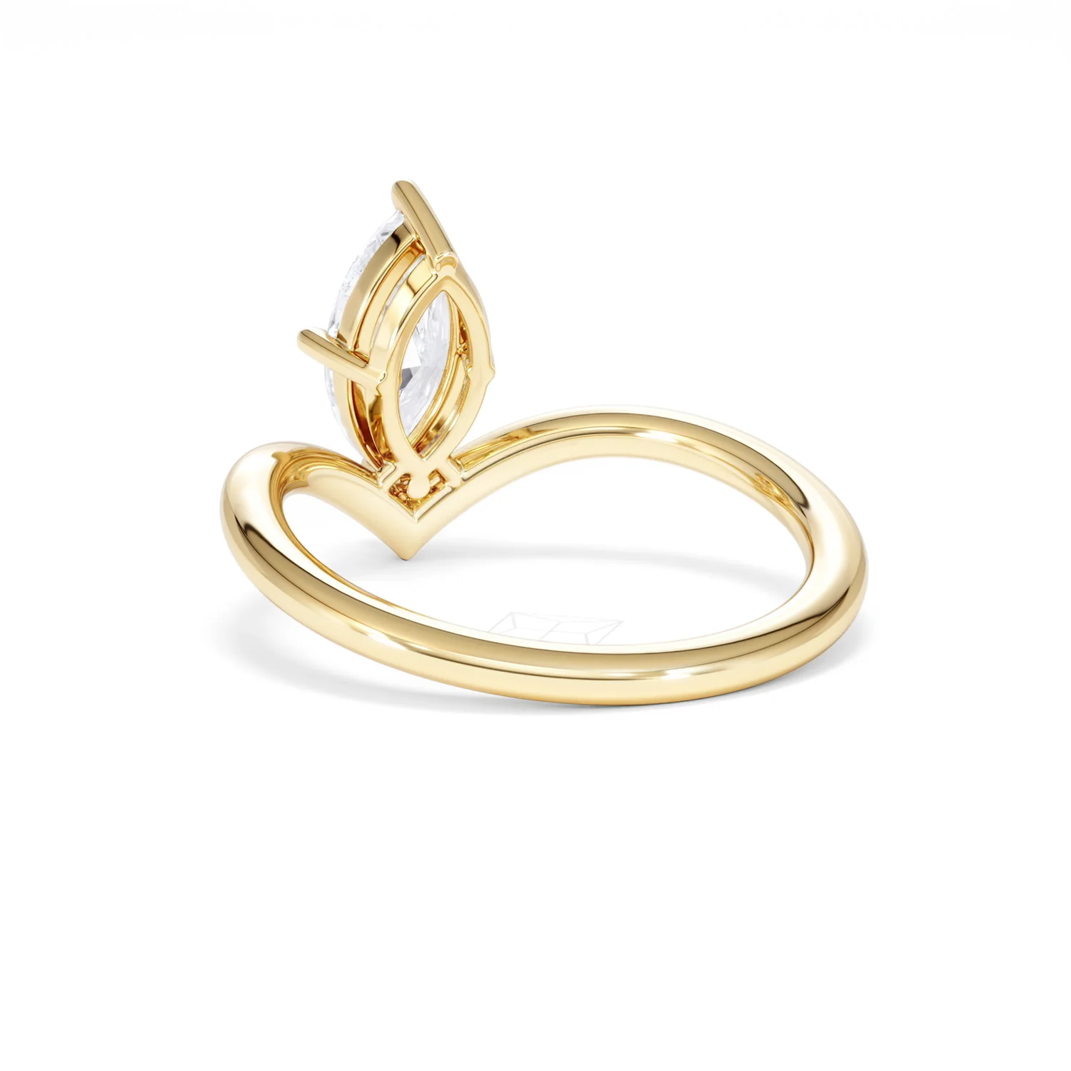 Vela 1.00ct Marquise Cut Lab Diamond Solitaire Engagement Ring in 18K Yellow Gold - Image 54