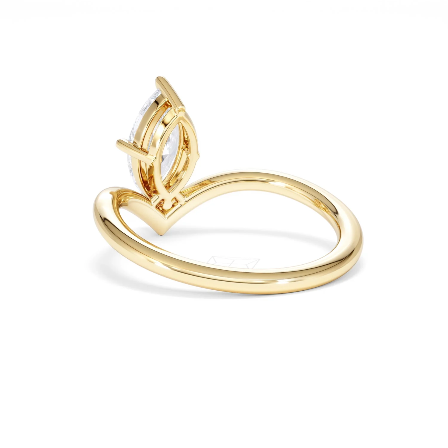 Vela 1.00ct Marquise Cut Lab Diamond Solitaire Engagement Ring in 18K Yellow Gold - Image 55