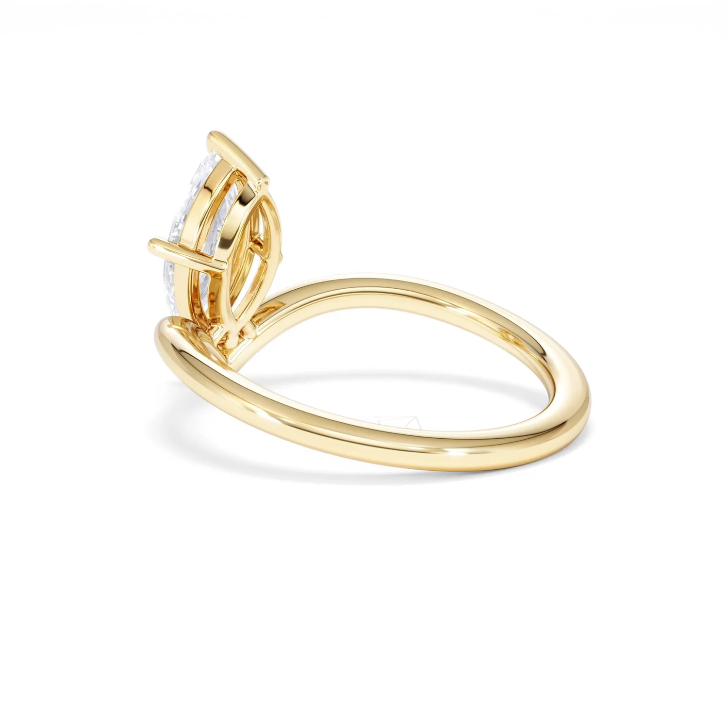 Vela 1.00ct Marquise Cut Lab Diamond Solitaire Engagement Ring in 18K Yellow Gold - Image 59