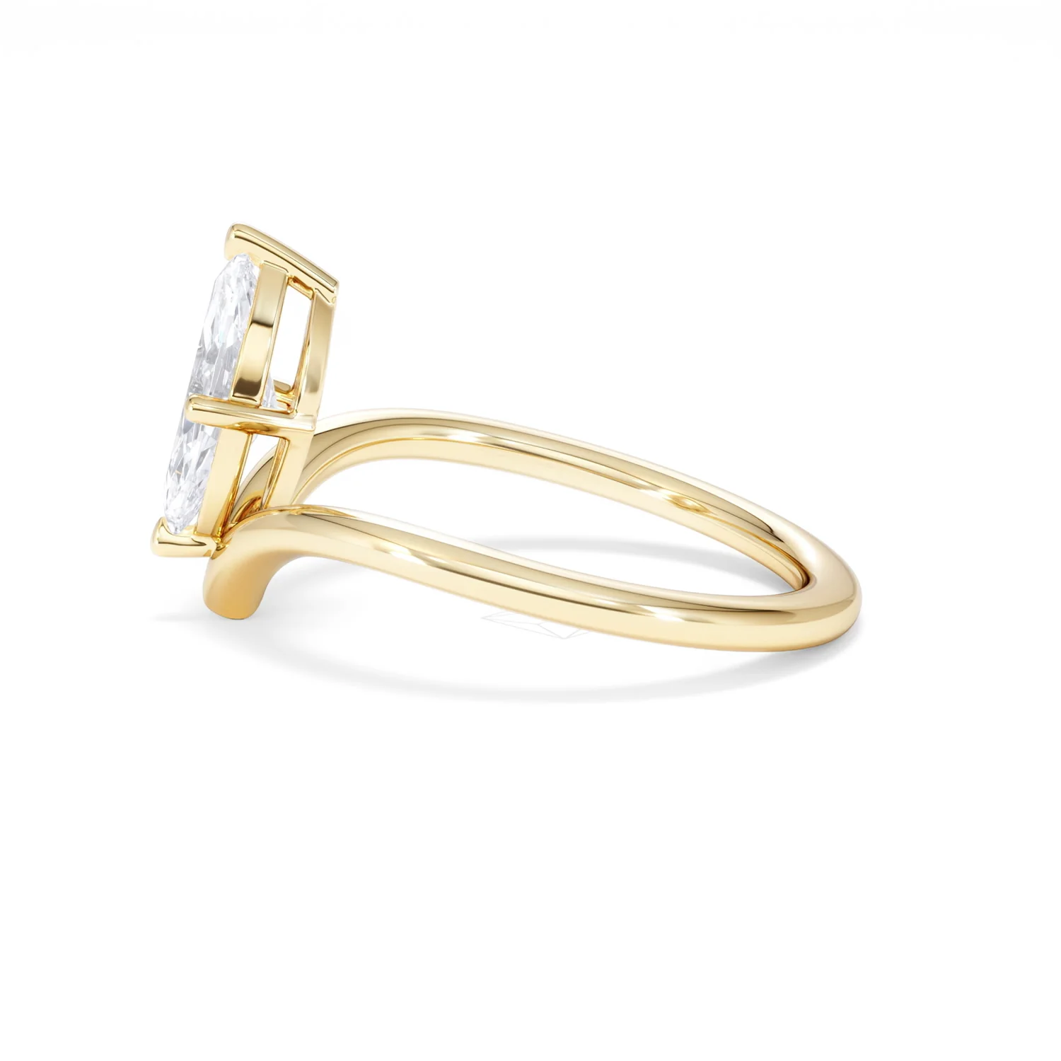Vela 1.00ct Marquise Cut Lab Diamond Solitaire Engagement Ring in 18K Yellow Gold - Image 68