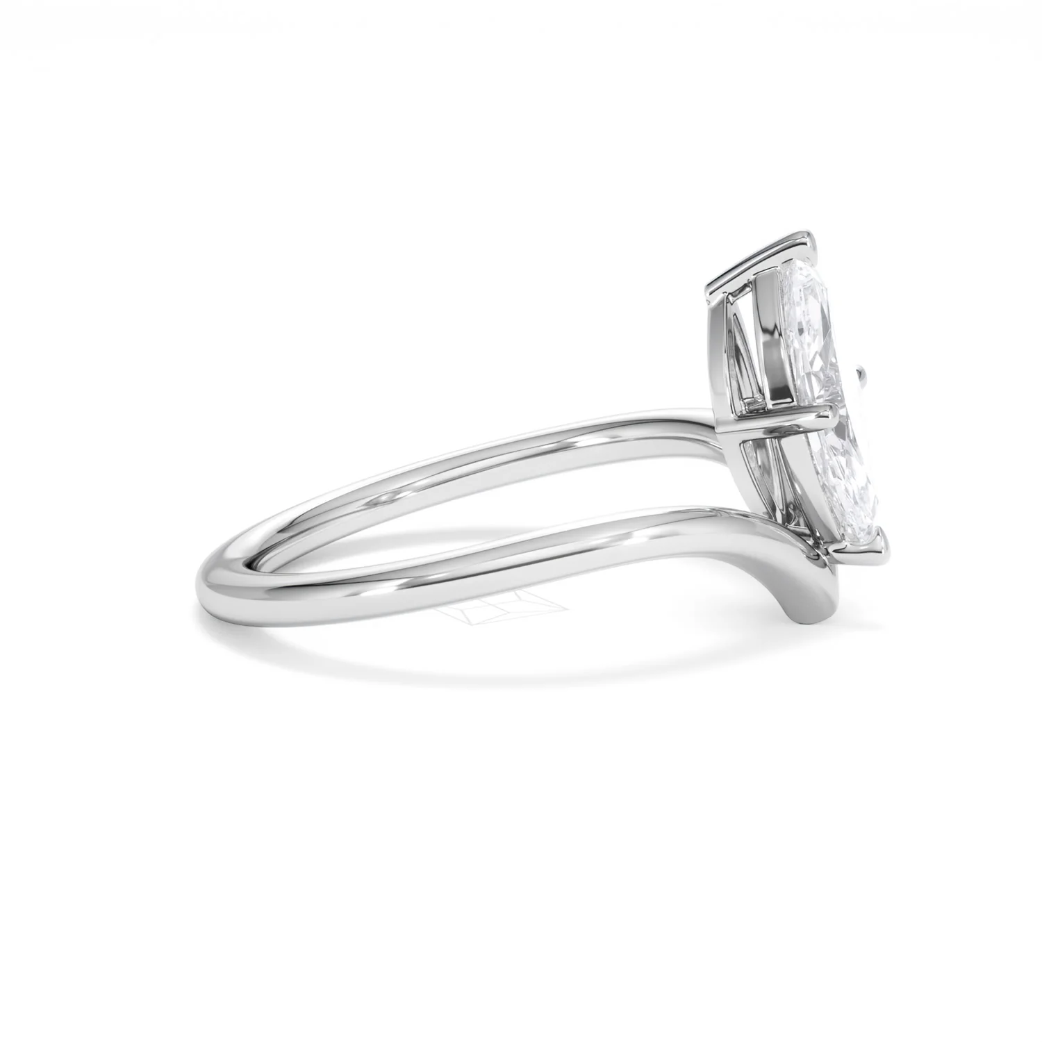 Vela 1.00ct Marquise Cut Lab Diamond Solitaire Engagement Ring in Platinum - Image 24