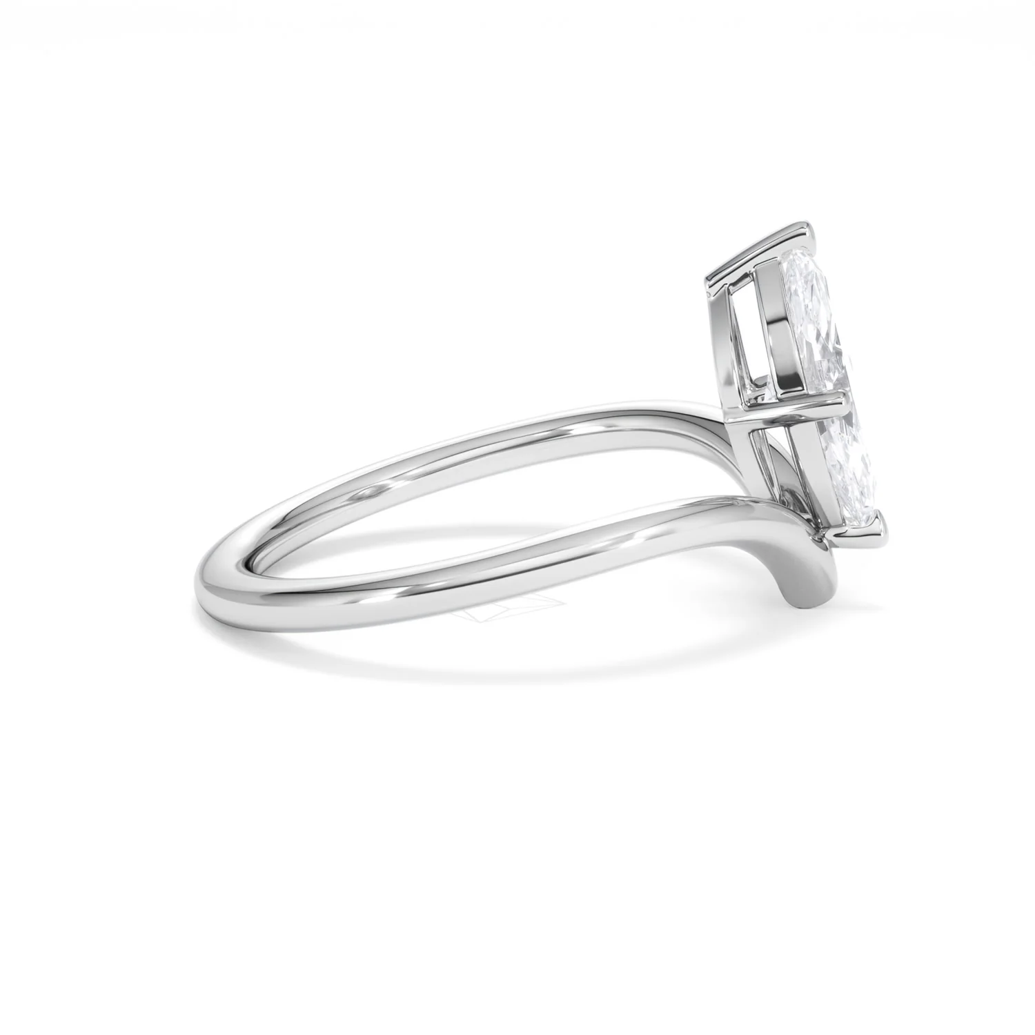 Vela 1.00ct Marquise Cut Lab Diamond Solitaire Engagement Ring in Platinum - Image 26