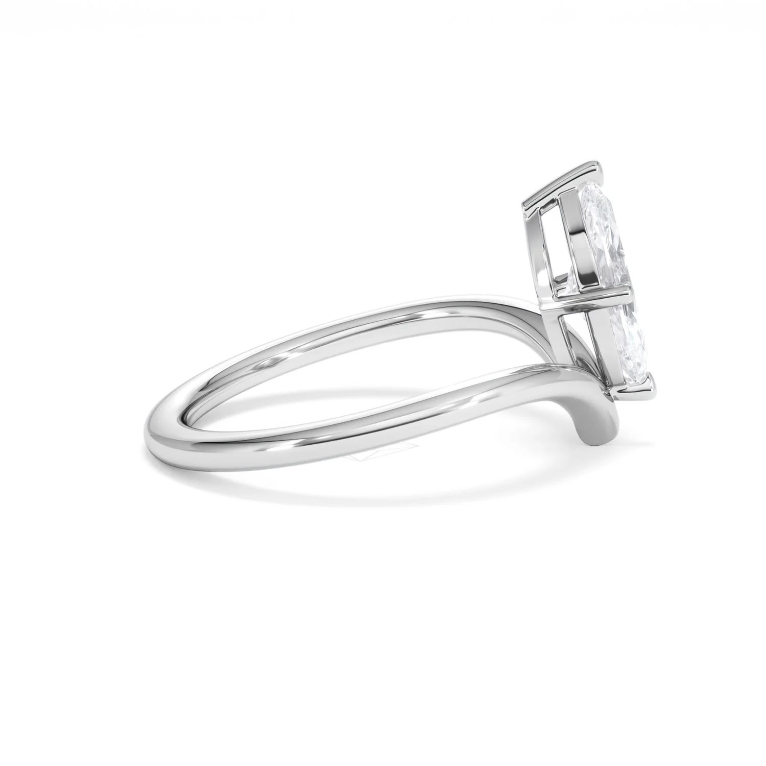 Vela 1.00ct Marquise Cut Lab Diamond Solitaire Engagement Ring in Platinum - Image 27