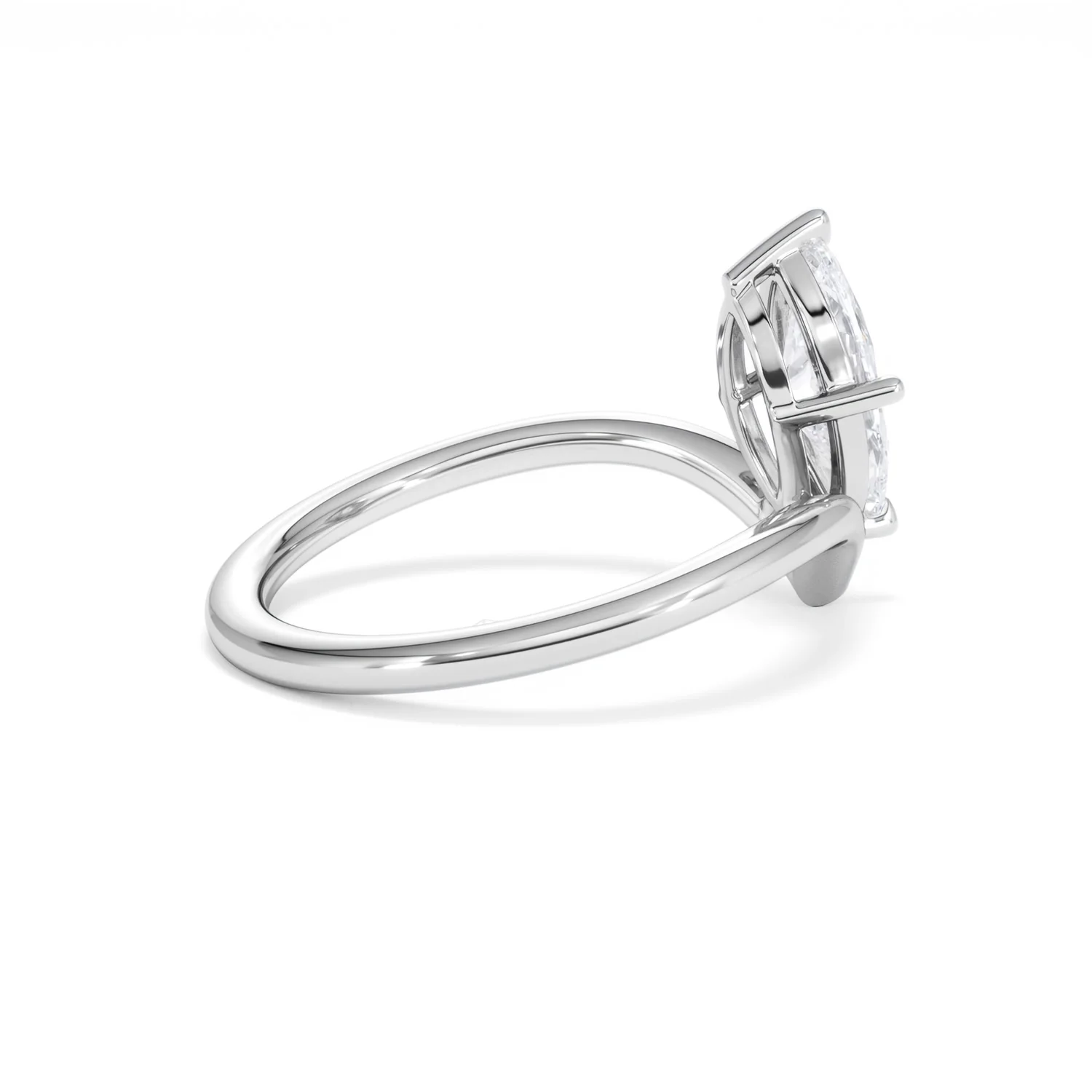 Vela 1.00ct Marquise Cut Lab Diamond Solitaire Engagement Ring in Platinum - Image 32