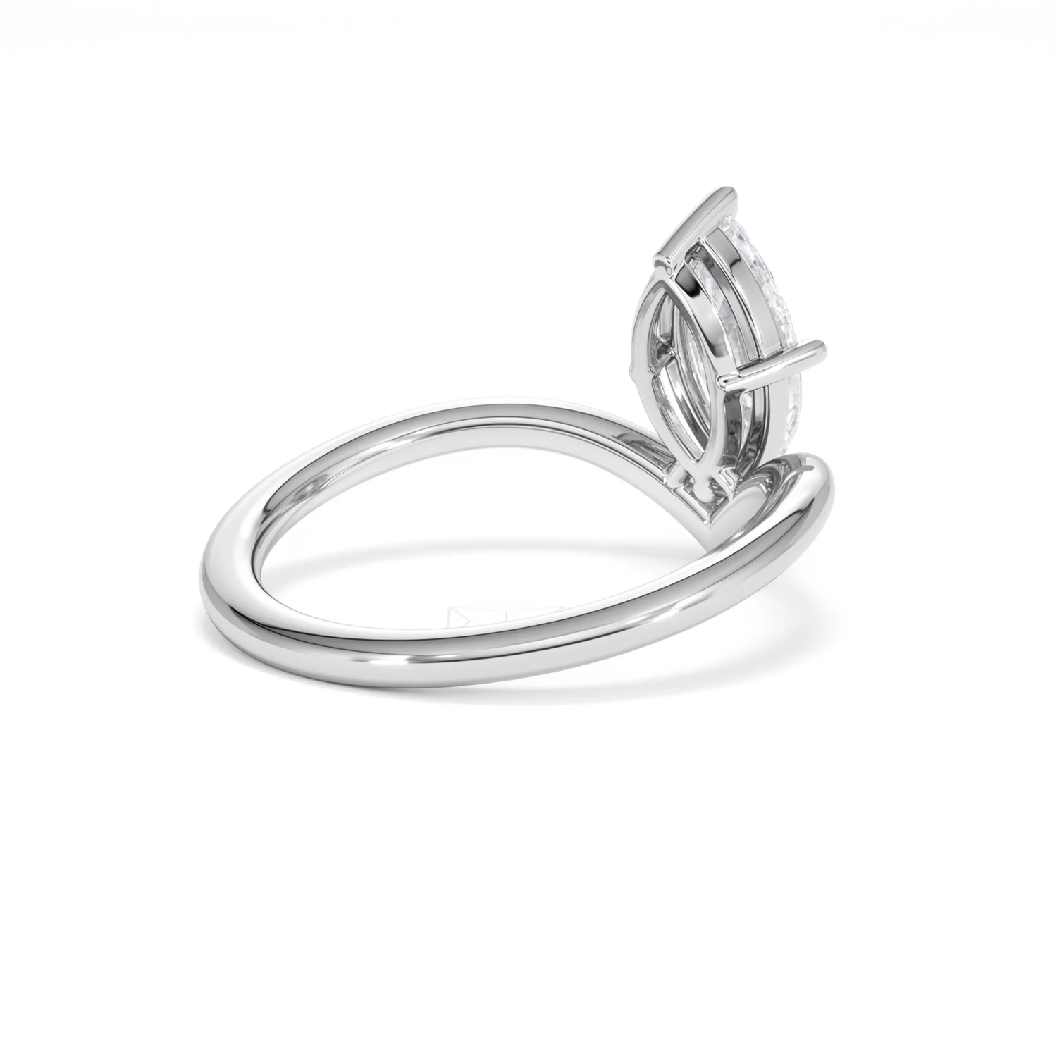 Vela 1.00ct Marquise Cut Lab Diamond Solitaire Engagement Ring in Platinum - Image 37