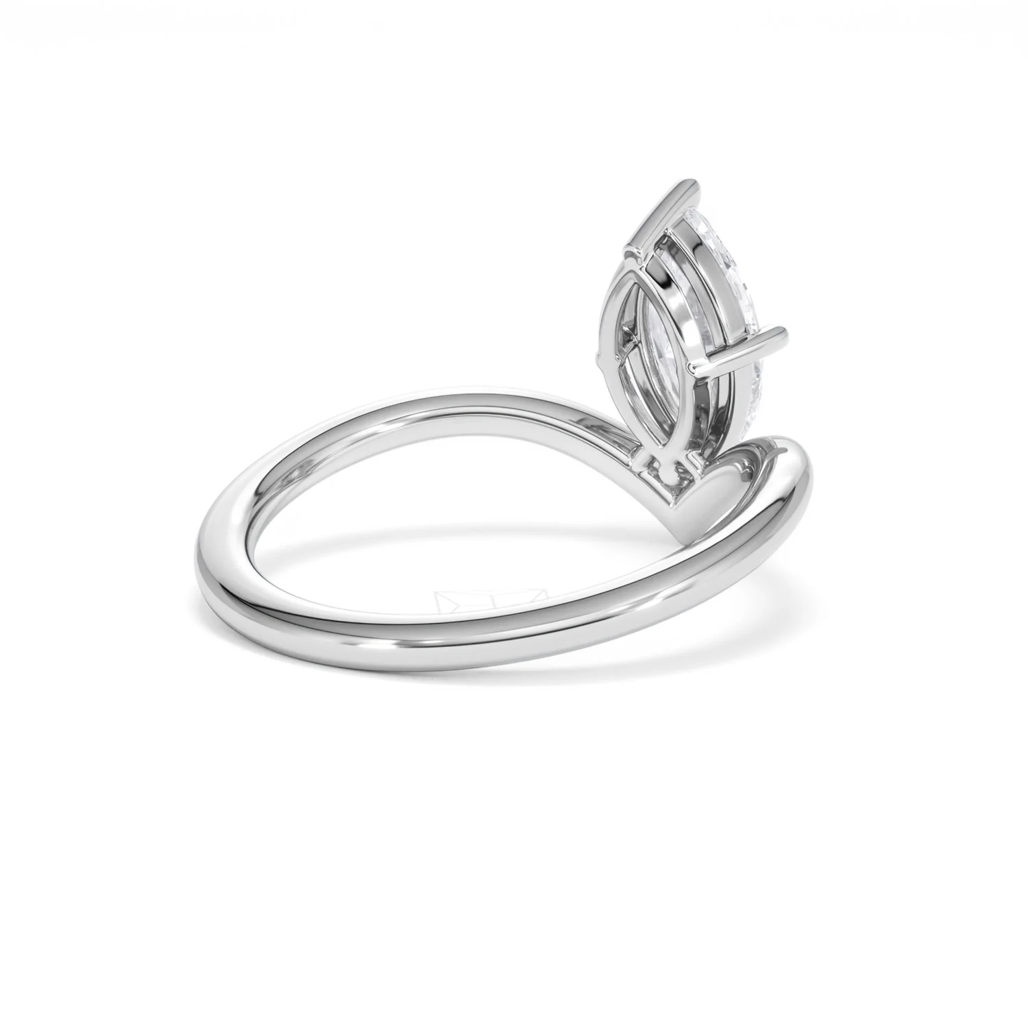 Vela 1.00ct Marquise Cut Lab Diamond Solitaire Engagement Ring in Platinum - Image 38
