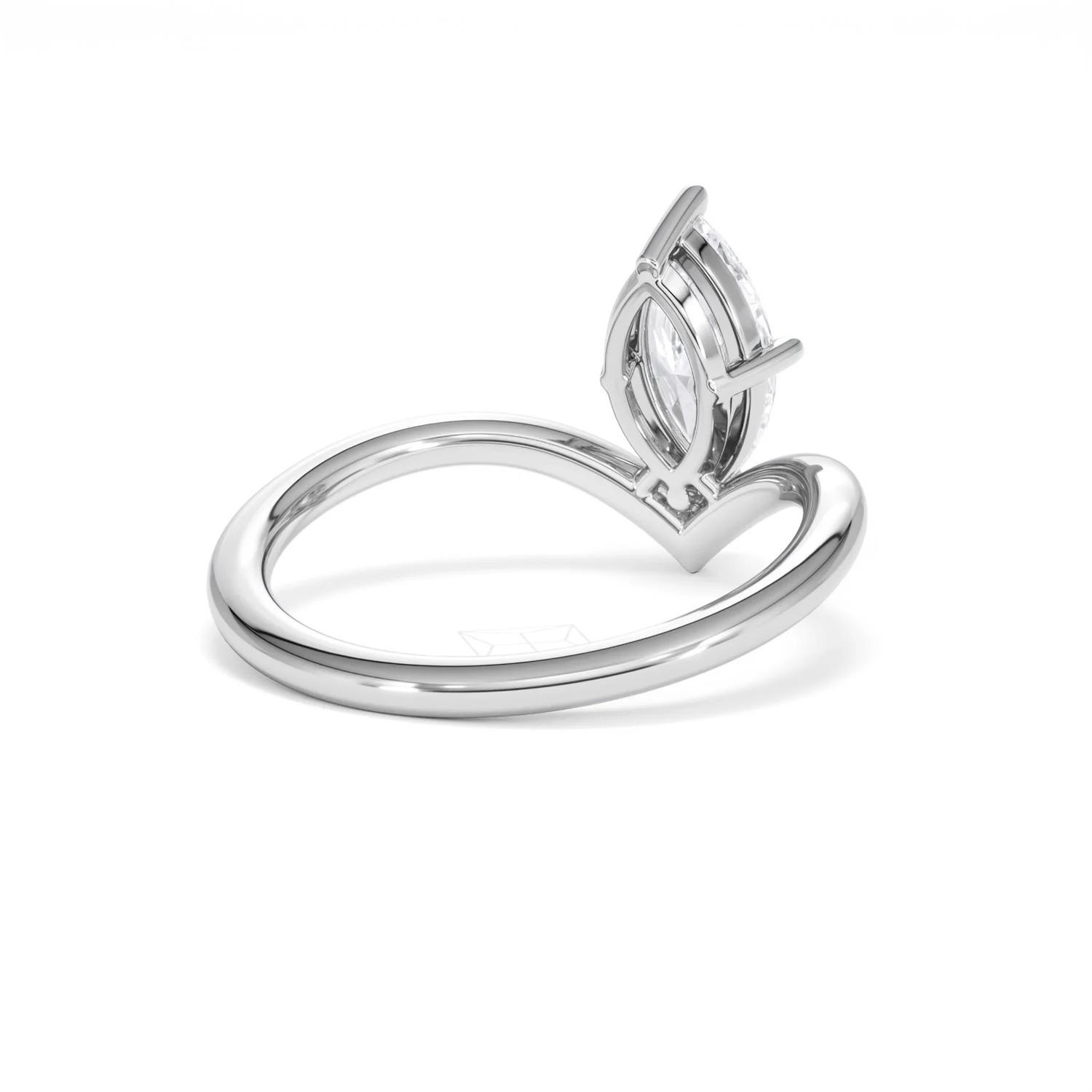 Vela 1.00ct Marquise Cut Lab Diamond Solitaire Engagement Ring in Platinum - Image 40