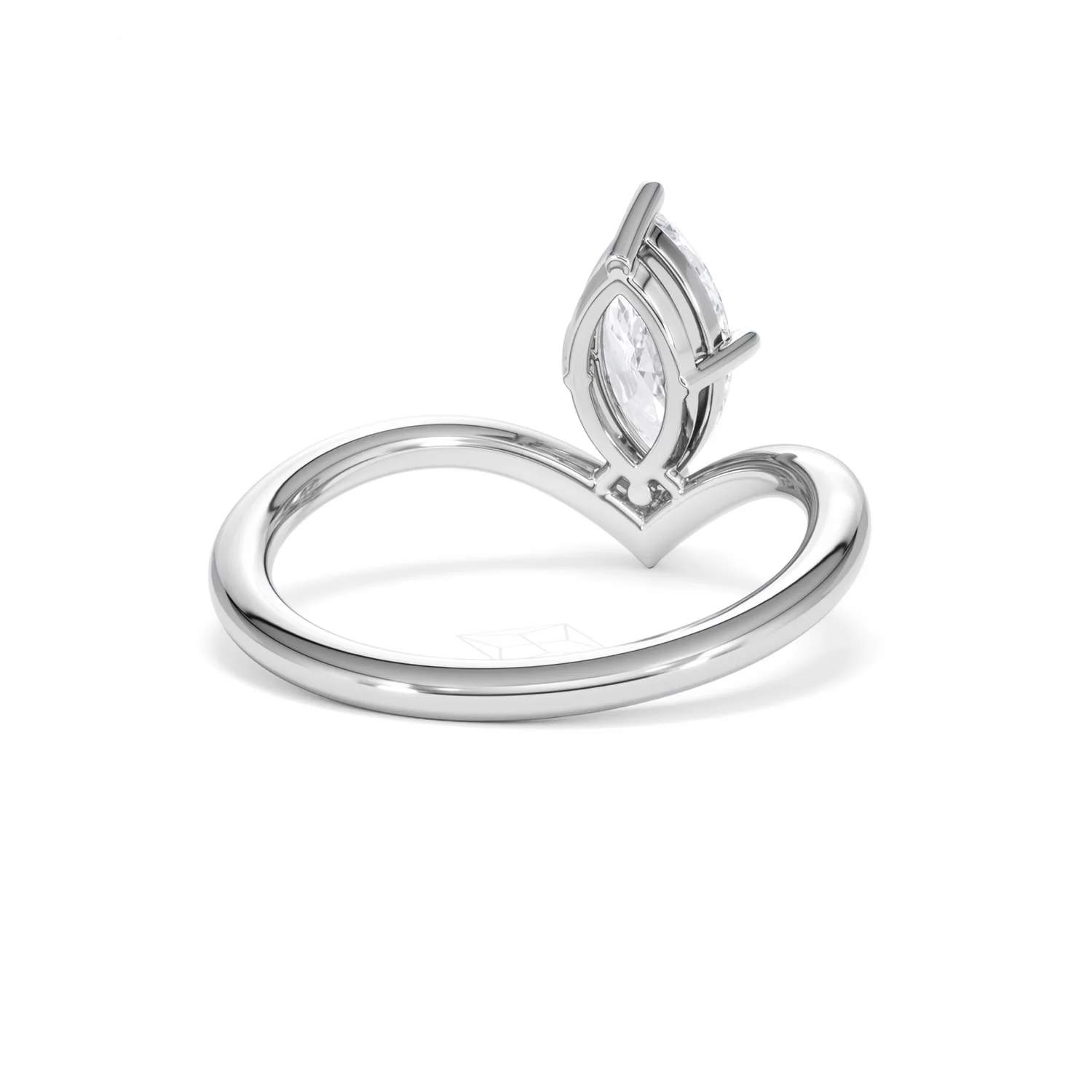 Vela 1.00ct Marquise Cut Lab Diamond Solitaire Engagement Ring in Platinum - Image 42