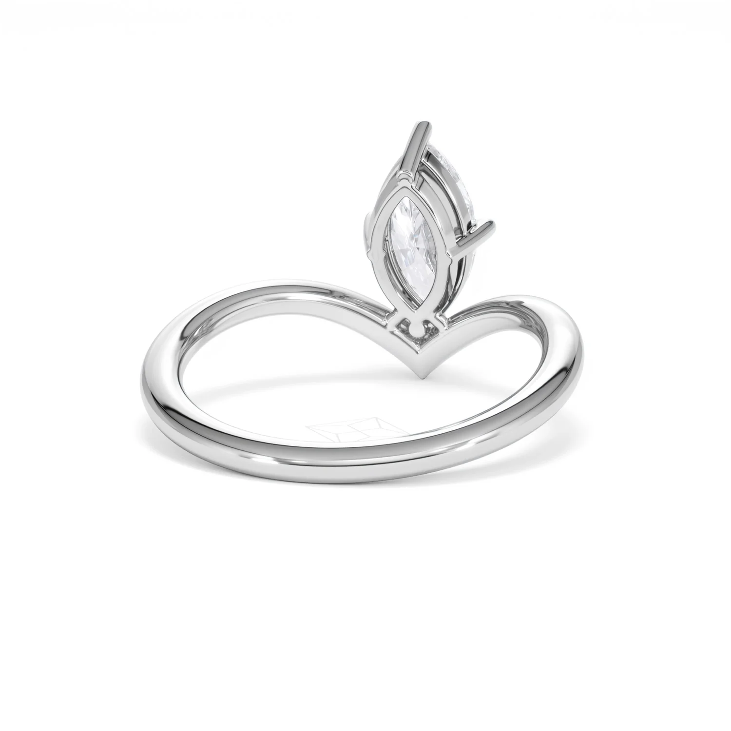 Vela 1.00ct Marquise Cut Lab Diamond Solitaire Engagement Ring in Platinum - Image 43