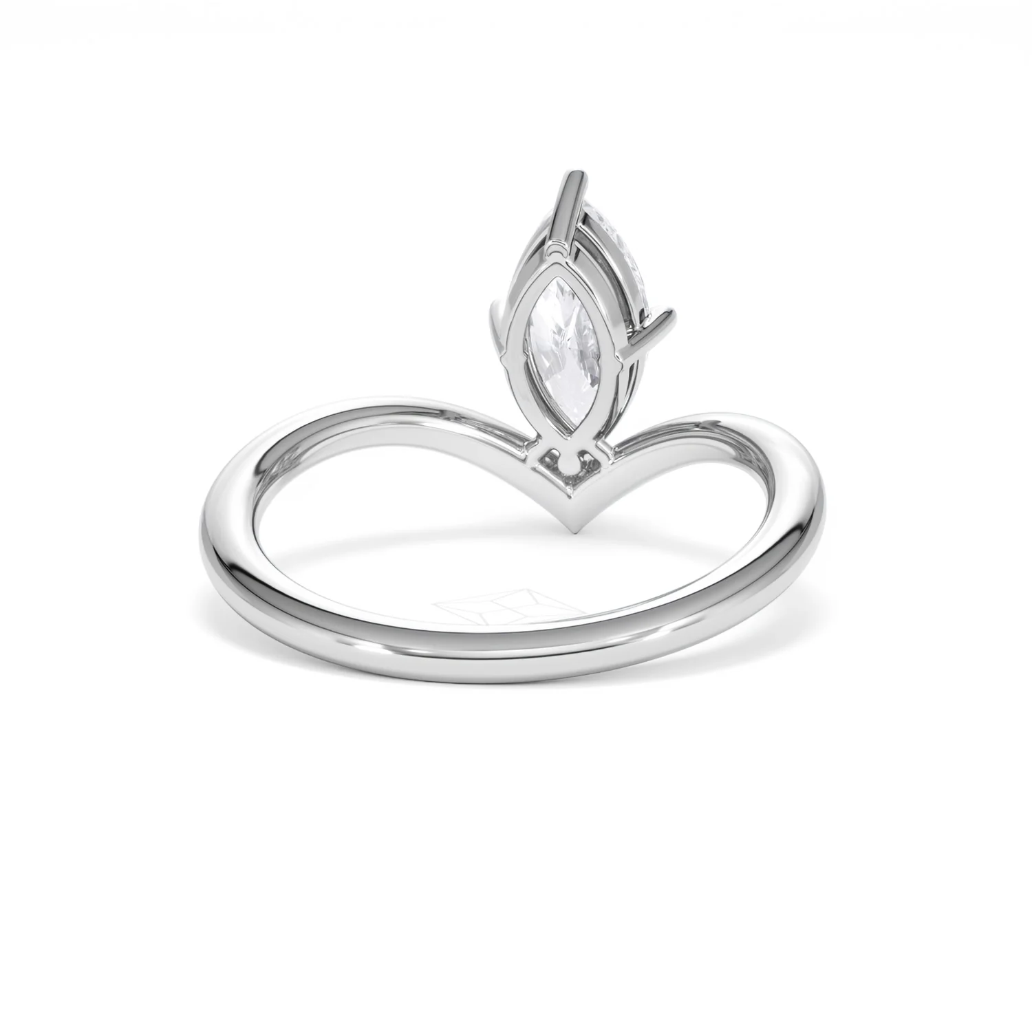 Vela 1.00ct Marquise Cut Lab Diamond Solitaire Engagement Ring in Platinum - Image 44