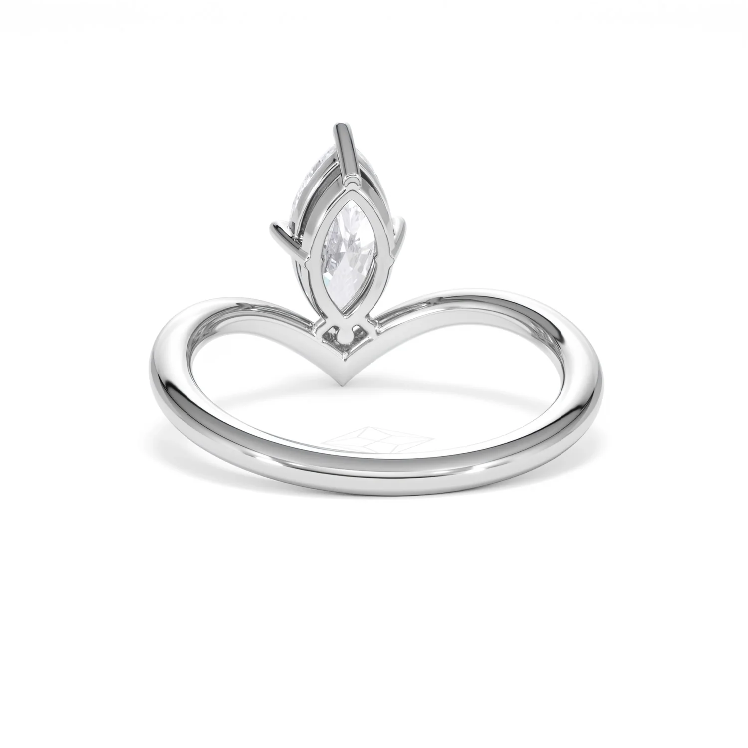 Vela 1.00ct Marquise Cut Lab Diamond Solitaire Engagement Ring in Platinum - Image 49