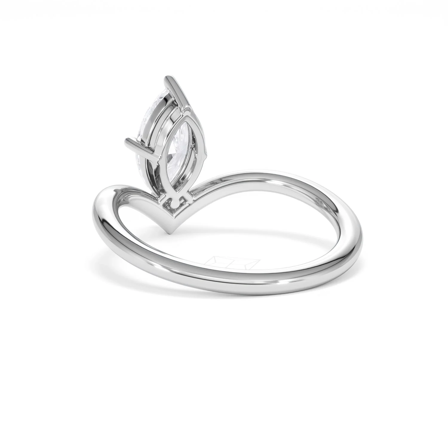 Vela 1.00ct Marquise Cut Lab Diamond Solitaire Engagement Ring in Platinum - Image 53