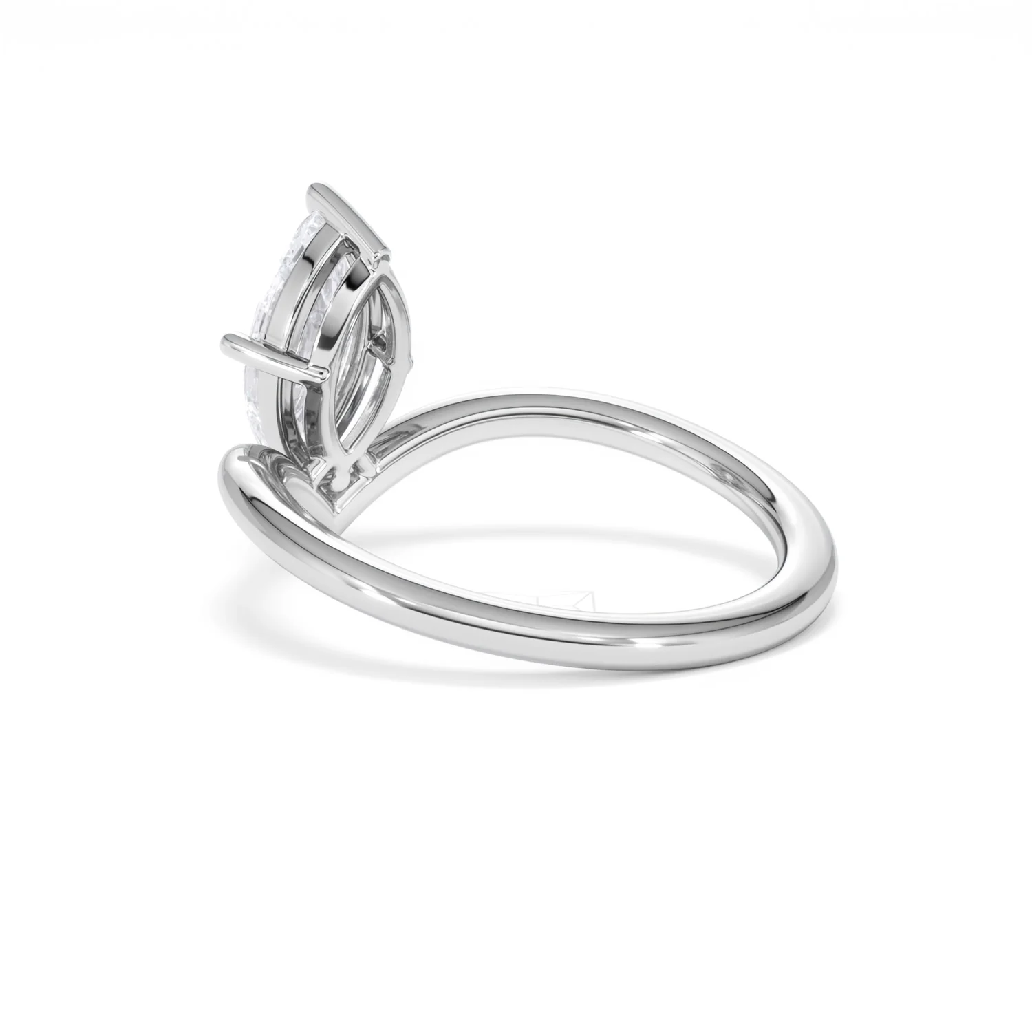 Vela 1.00ct Marquise Cut Lab Diamond Solitaire Engagement Ring in Platinum - Image 57