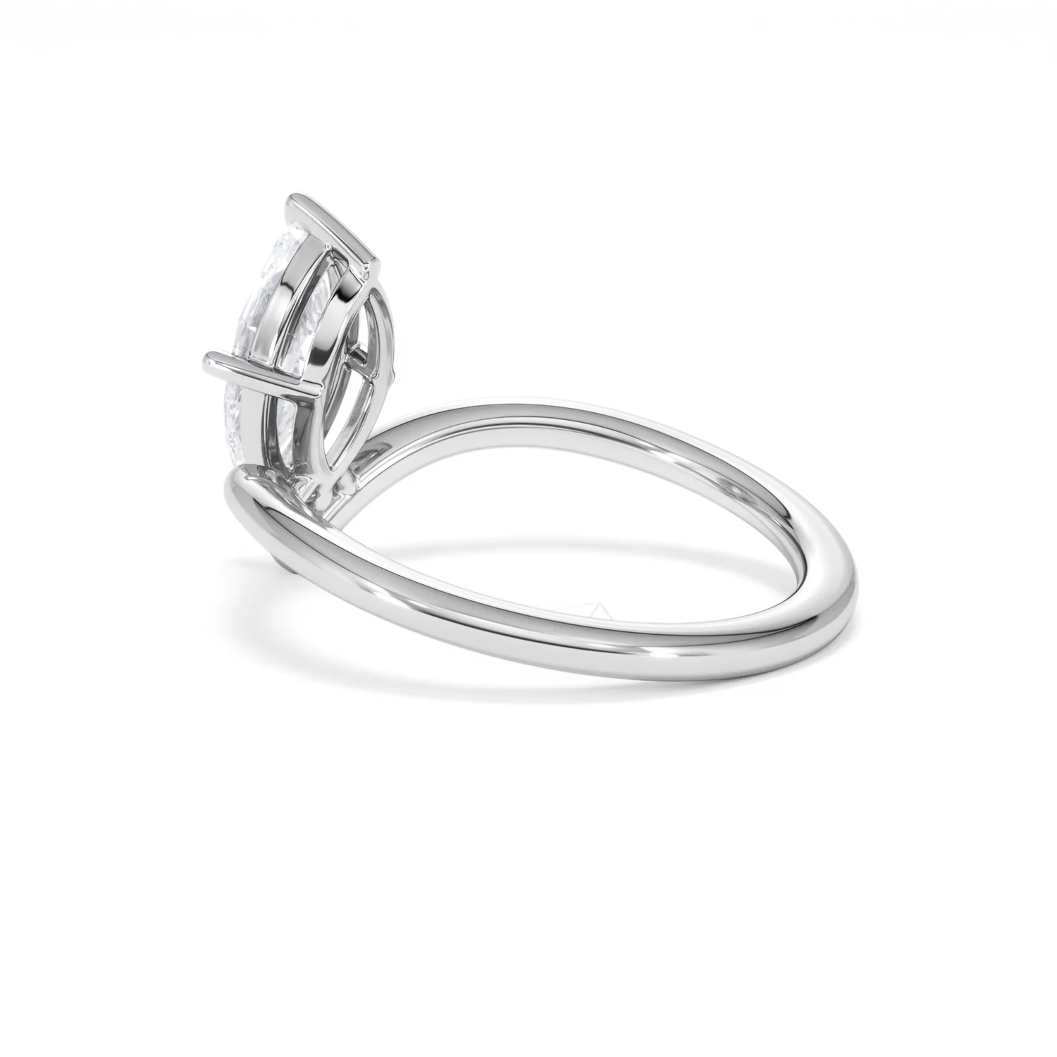 Vela 1.00ct Marquise Cut Lab Diamond Solitaire Engagement Ring in Platinum - Image 59