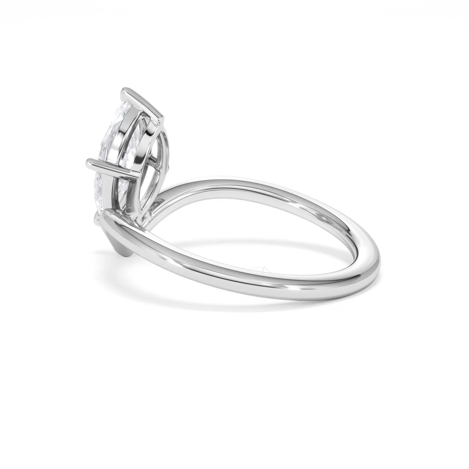 Vela 1.00ct Marquise Cut Lab Diamond Solitaire Engagement Ring in Platinum - Image 60