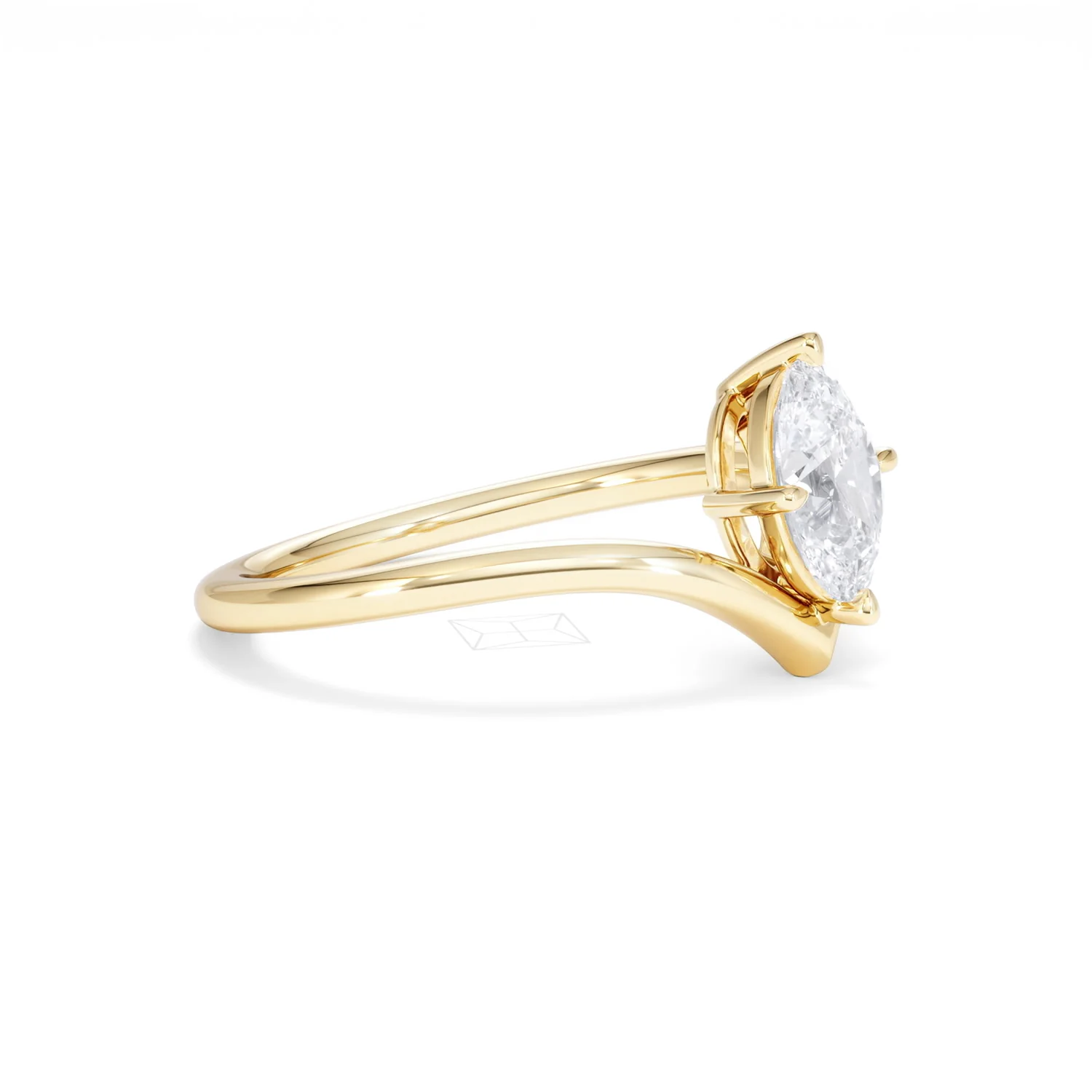 Vela 1.00ct Oval Cut Lab Diamond Solitaire Engagement Ring in 18K Yellow Gold - Image 21