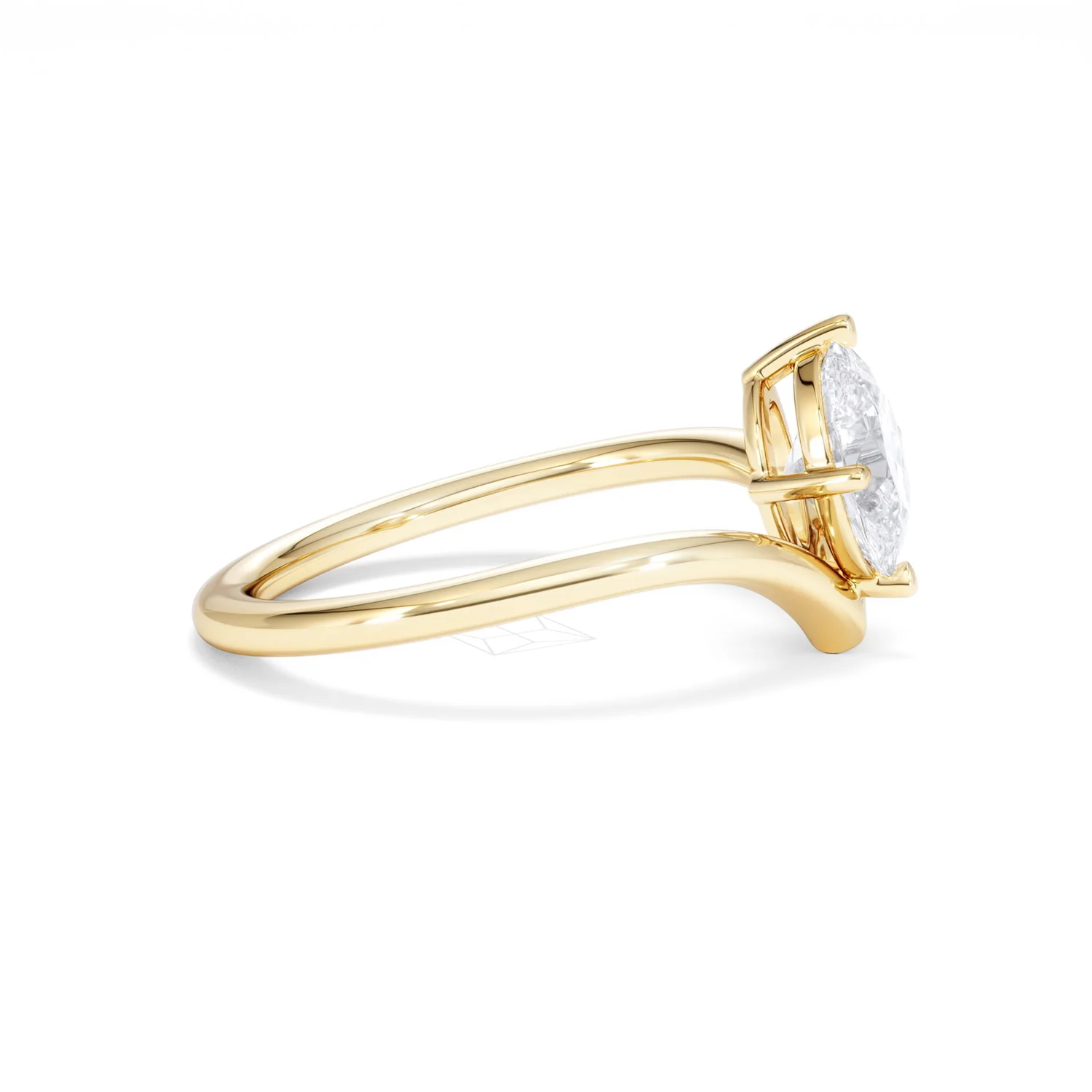 Vela 1.00ct Oval Cut Lab Diamond Solitaire Engagement Ring in 18K Yellow Gold - Image 25