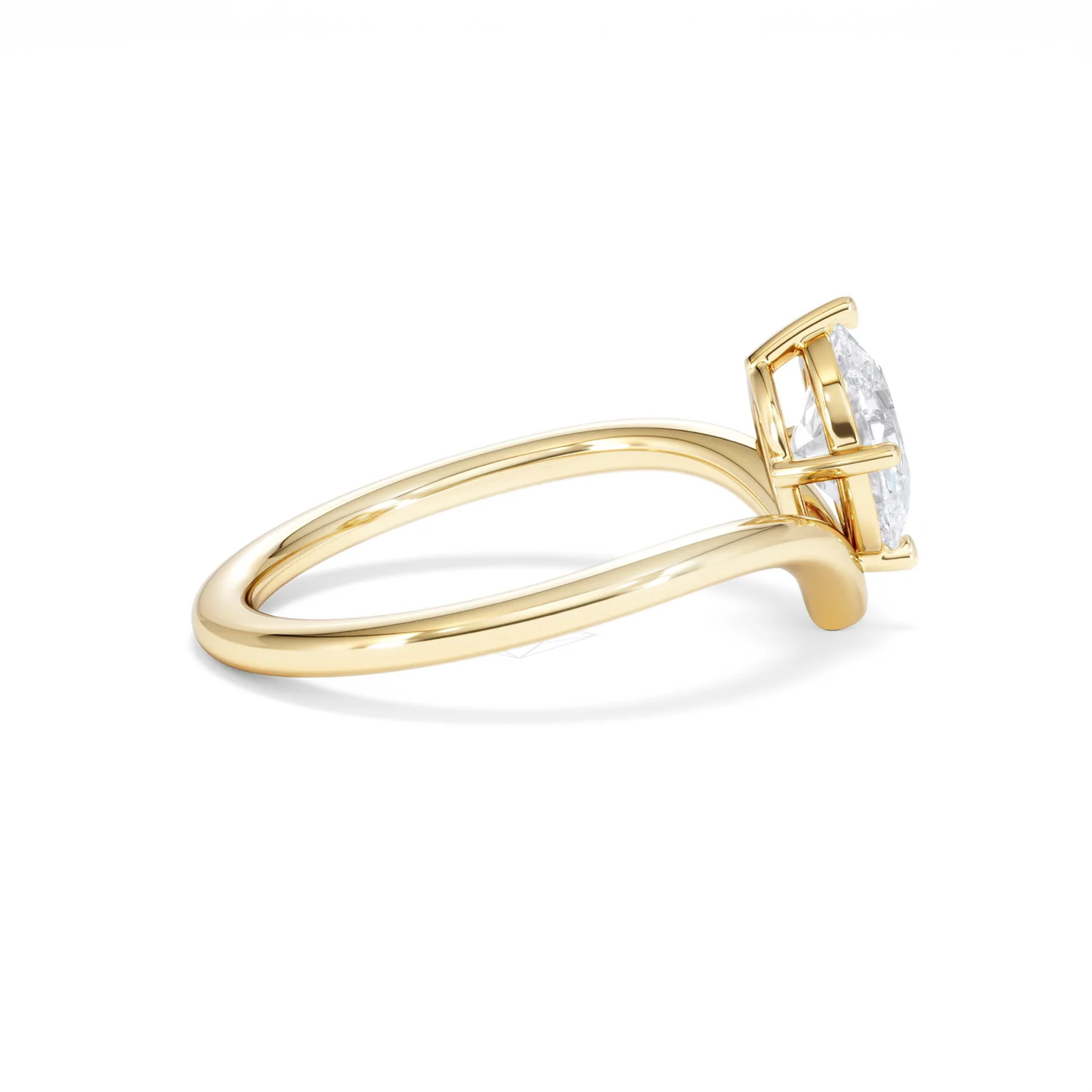 Vela 1.00ct Oval Cut Lab Diamond Solitaire Engagement Ring in 18K Yellow Gold - Image 29