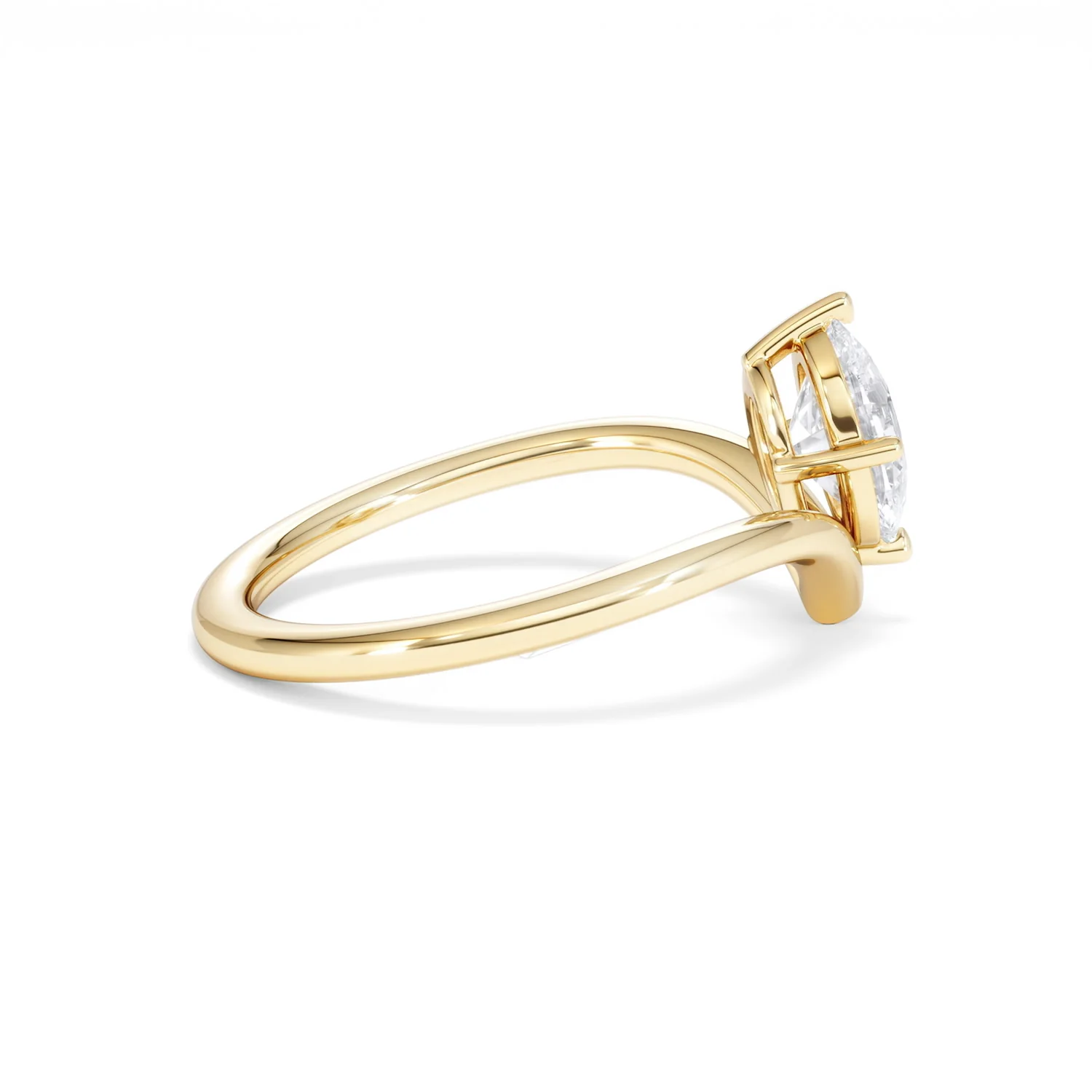 Vela 1.00ct Oval Cut Lab Diamond Solitaire Engagement Ring in 18K Yellow Gold - Image 30