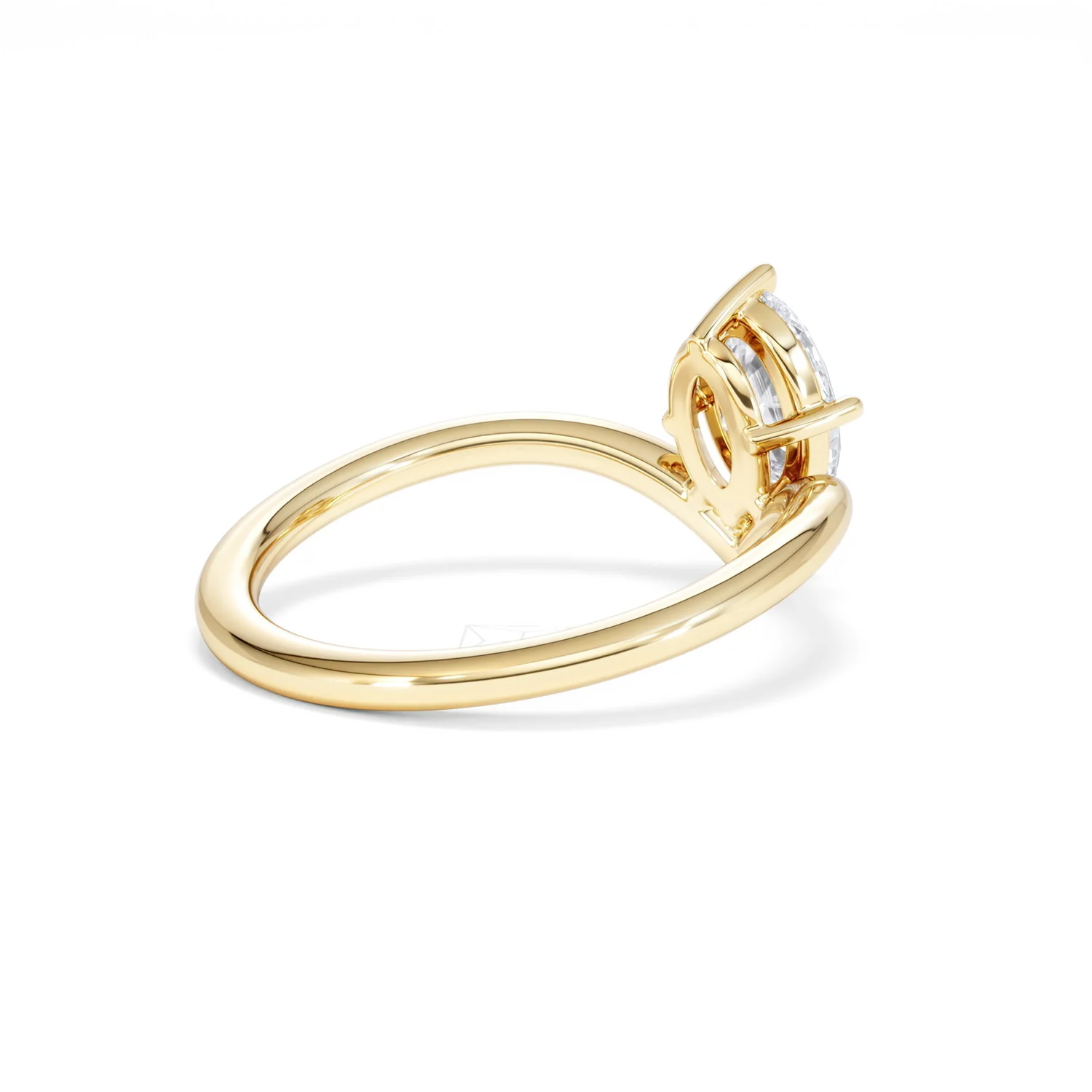 Vela 1.00ct Oval Cut Lab Diamond Solitaire Engagement Ring in 18K Yellow Gold - Image 37