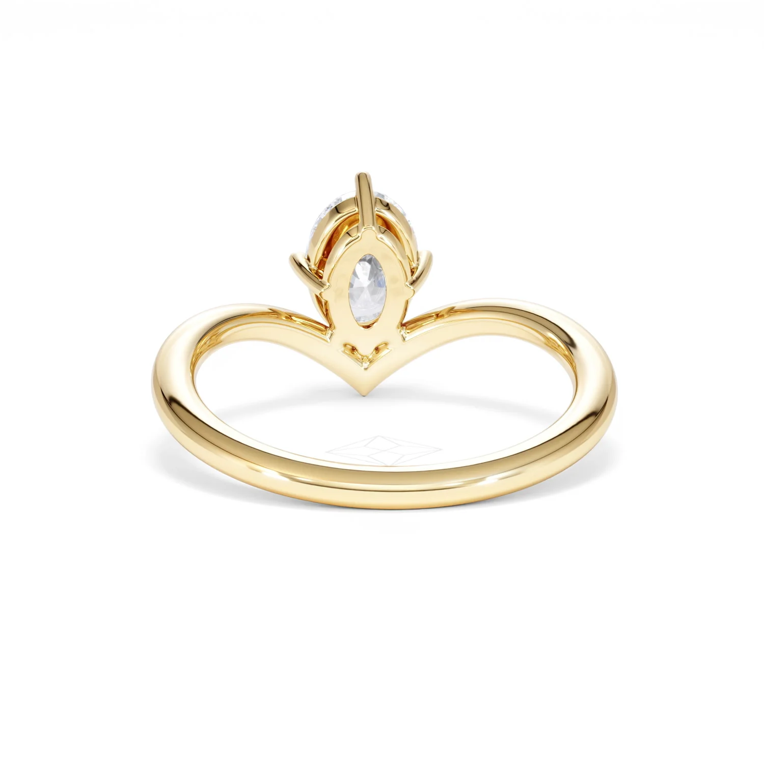 Vela 1.00ct Oval Cut Lab Diamond Solitaire Engagement Ring in 18K Yellow Gold - Image 49