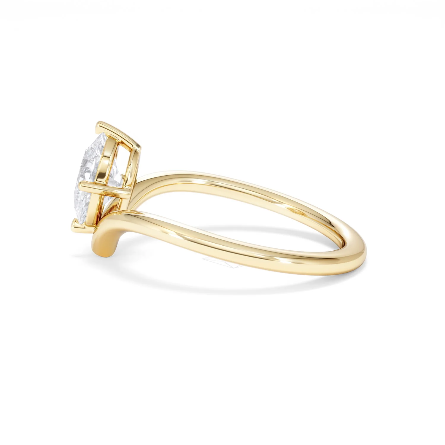 Vela 1.00ct Oval Cut Lab Diamond Solitaire Engagement Ring in 18K Yellow Gold - Image 67
