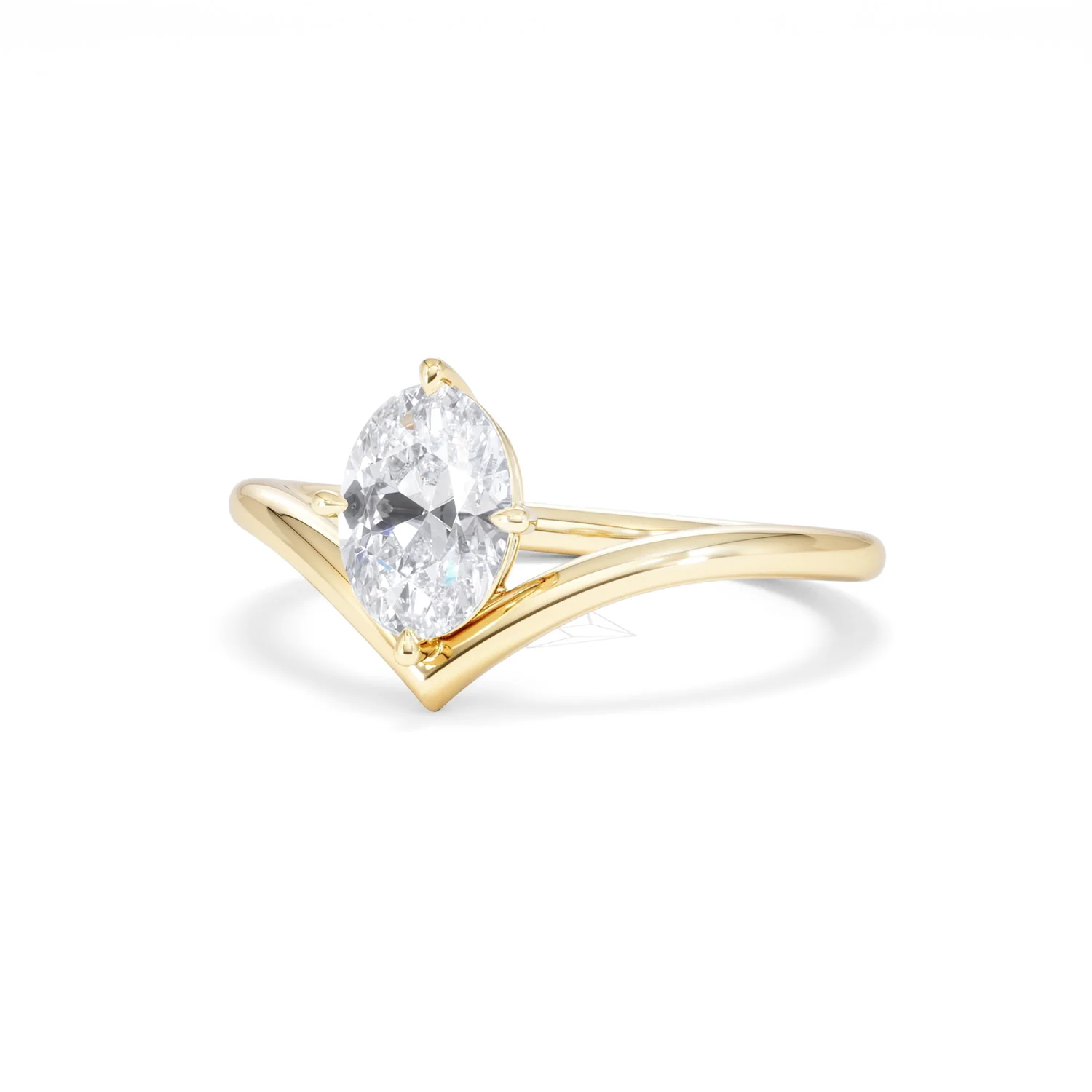 Vela 1.00ct Oval Cut Lab Diamond Solitaire Engagement Ring in 18K Yellow Gold - Image 83