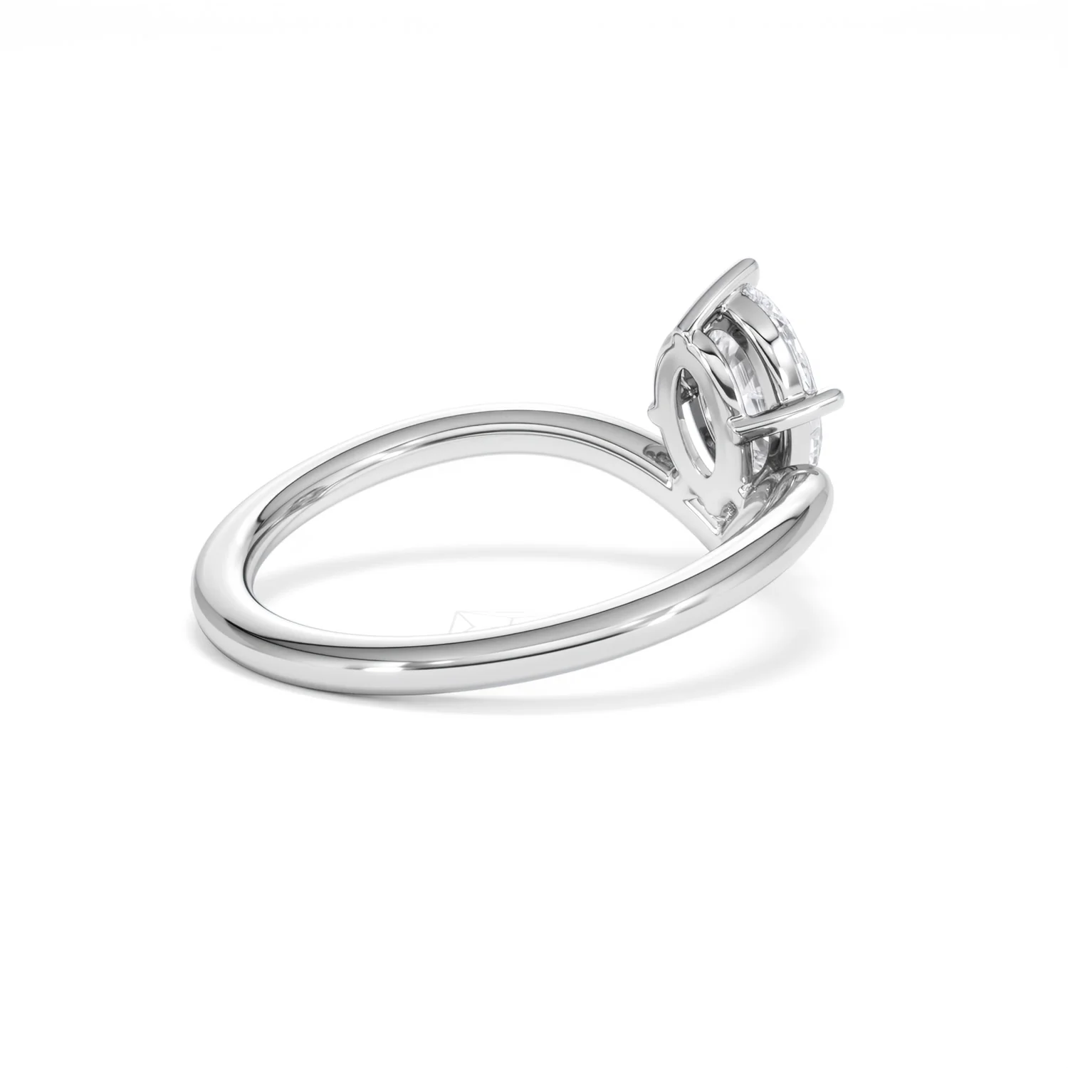 Vela 1.00ct Oval Cut Lab Diamond Solitaire Engagement Ring in Platinum - Image 36