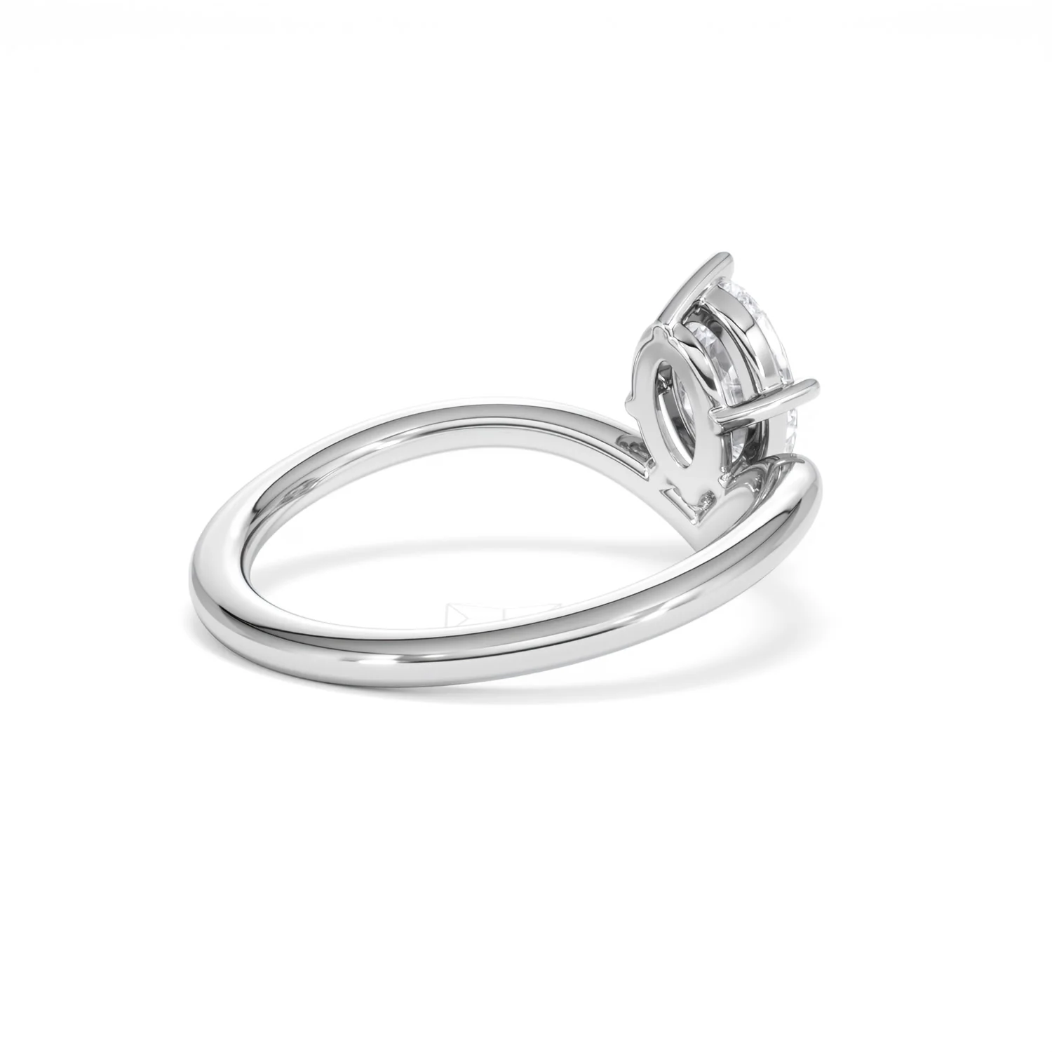 Vela 1.00ct Oval Cut Lab Diamond Solitaire Engagement Ring in Platinum - Image 37